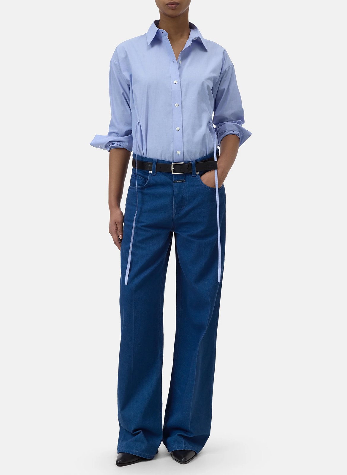 Chemise col classique en coton CLOSED Bleu