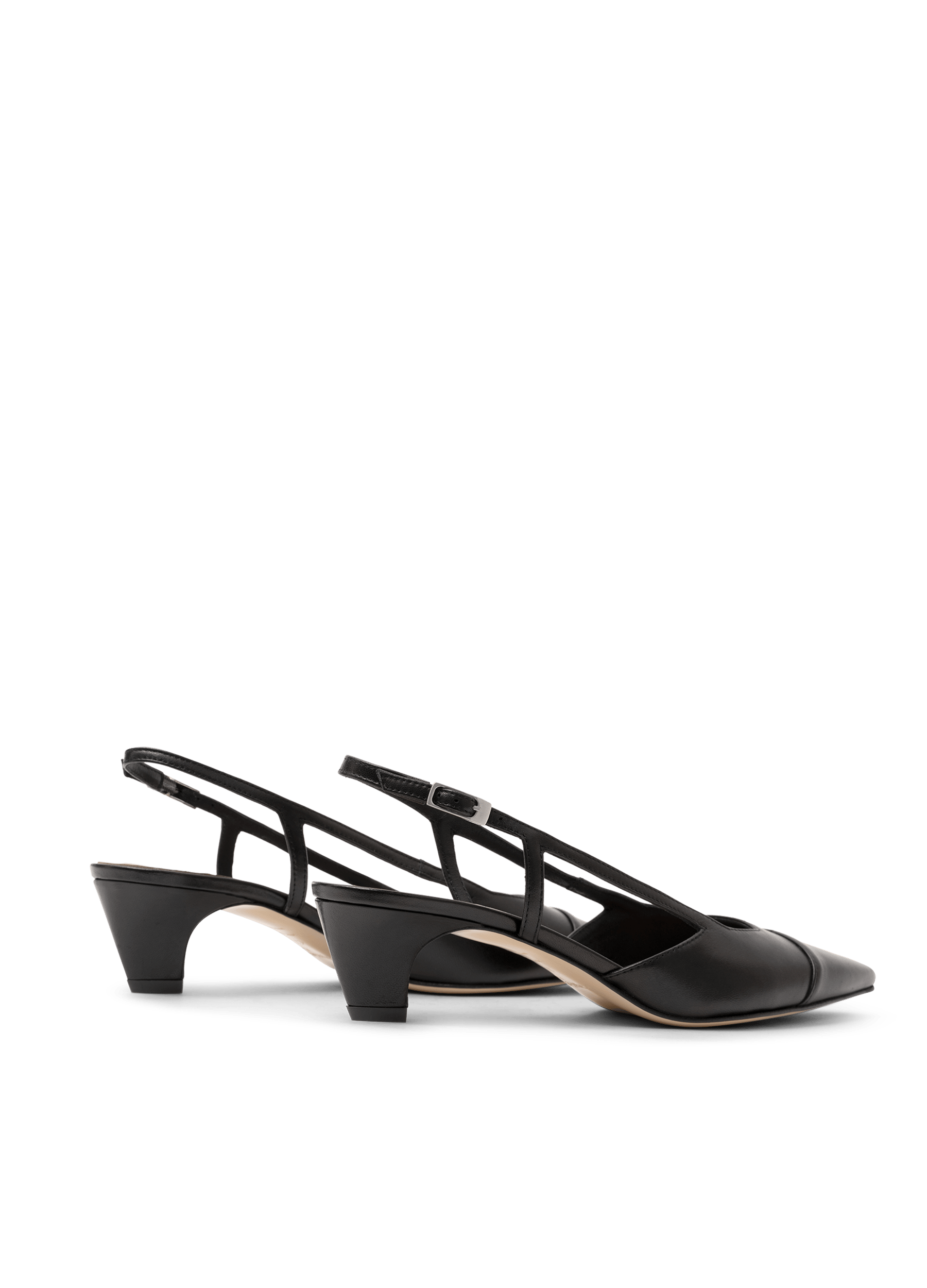Slingback en cuir nappa noir PARALLELE PARIS Noir