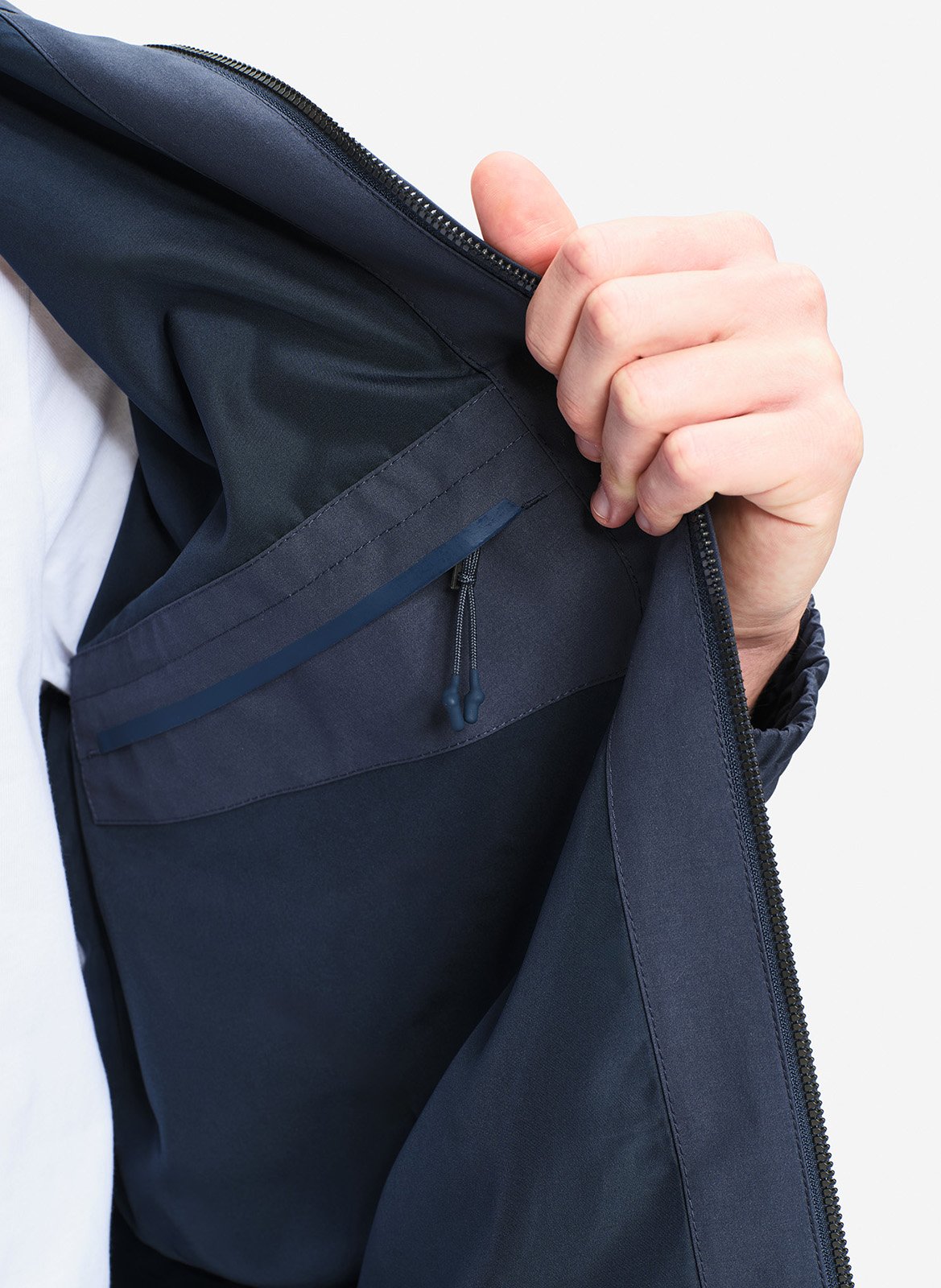 Solid zip-up straight jacket AIGLE Blue