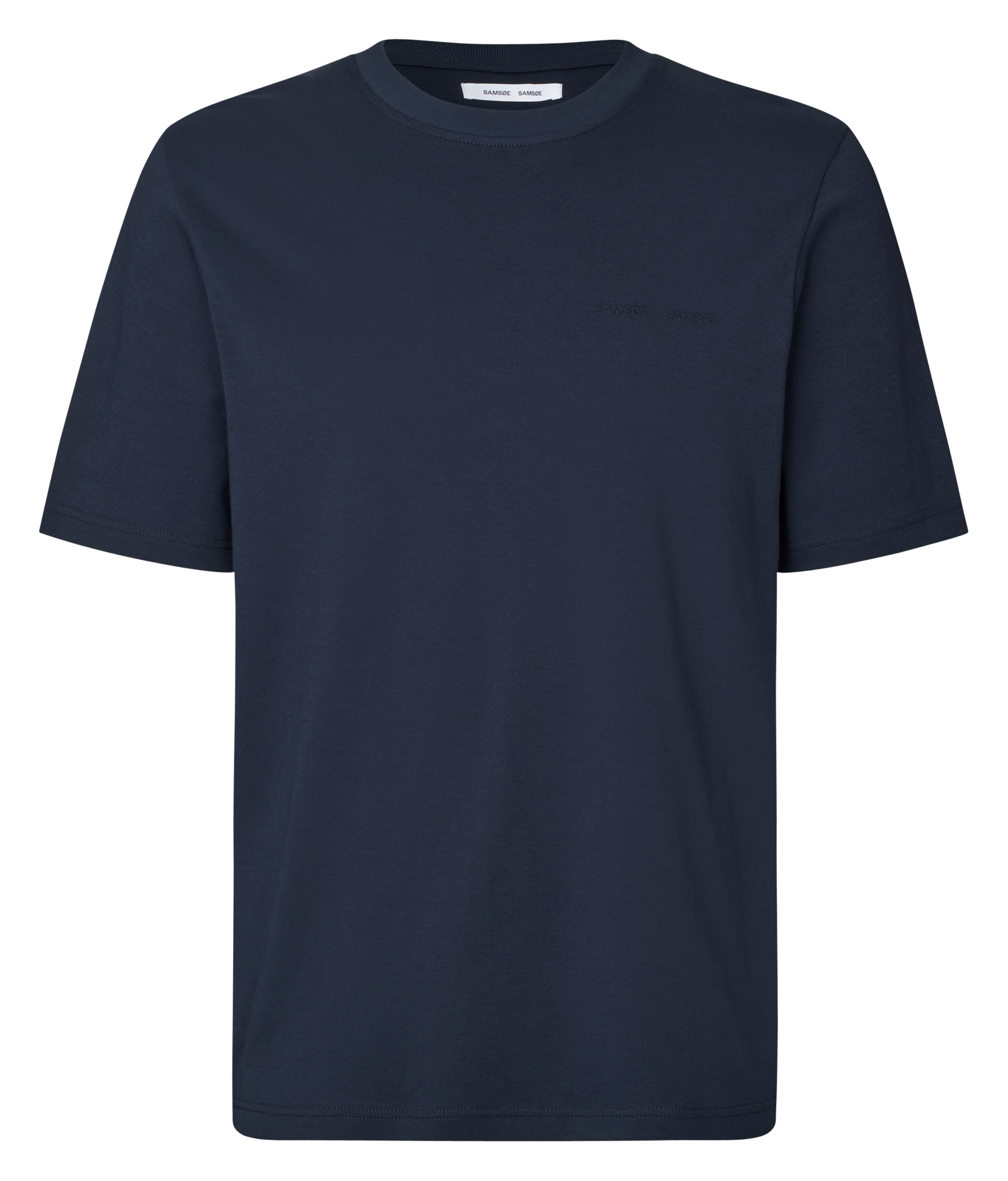 Round-neck organic cotton T-shirt SAMSOE SAMSOE Blue