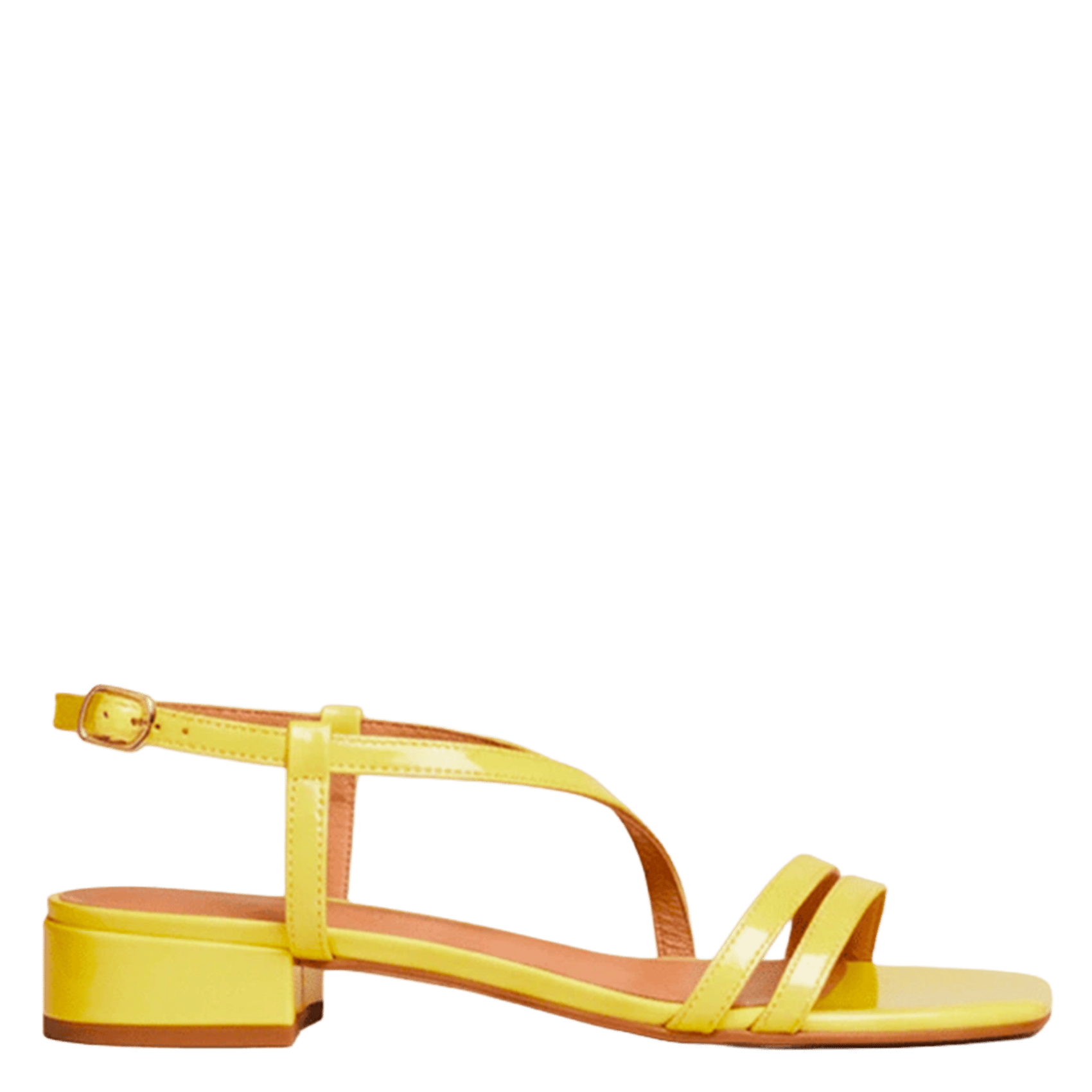 Sandales plates en cuir JONAK Jaune