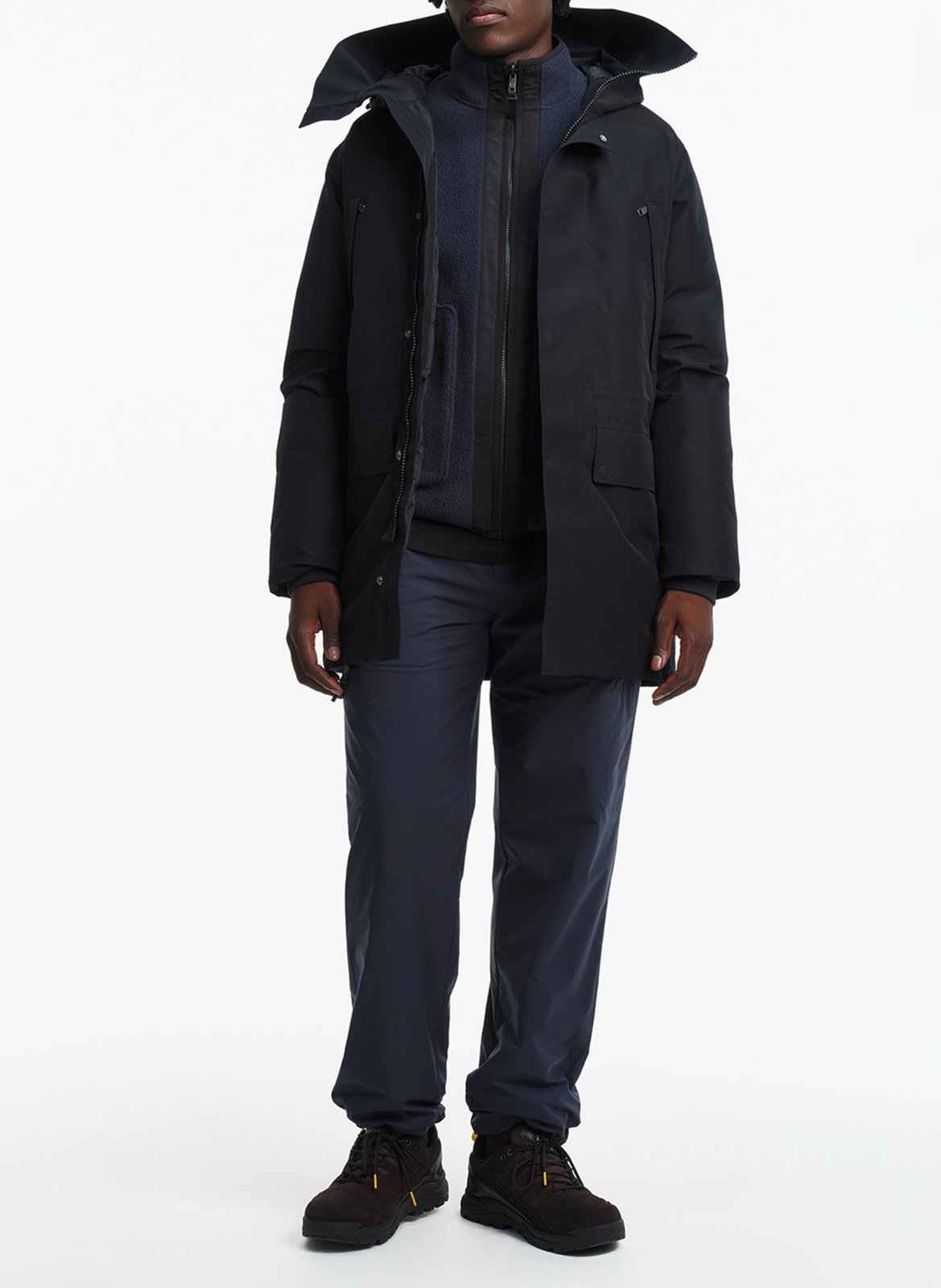 Parka mi-longue à capuche AIGLE Noir