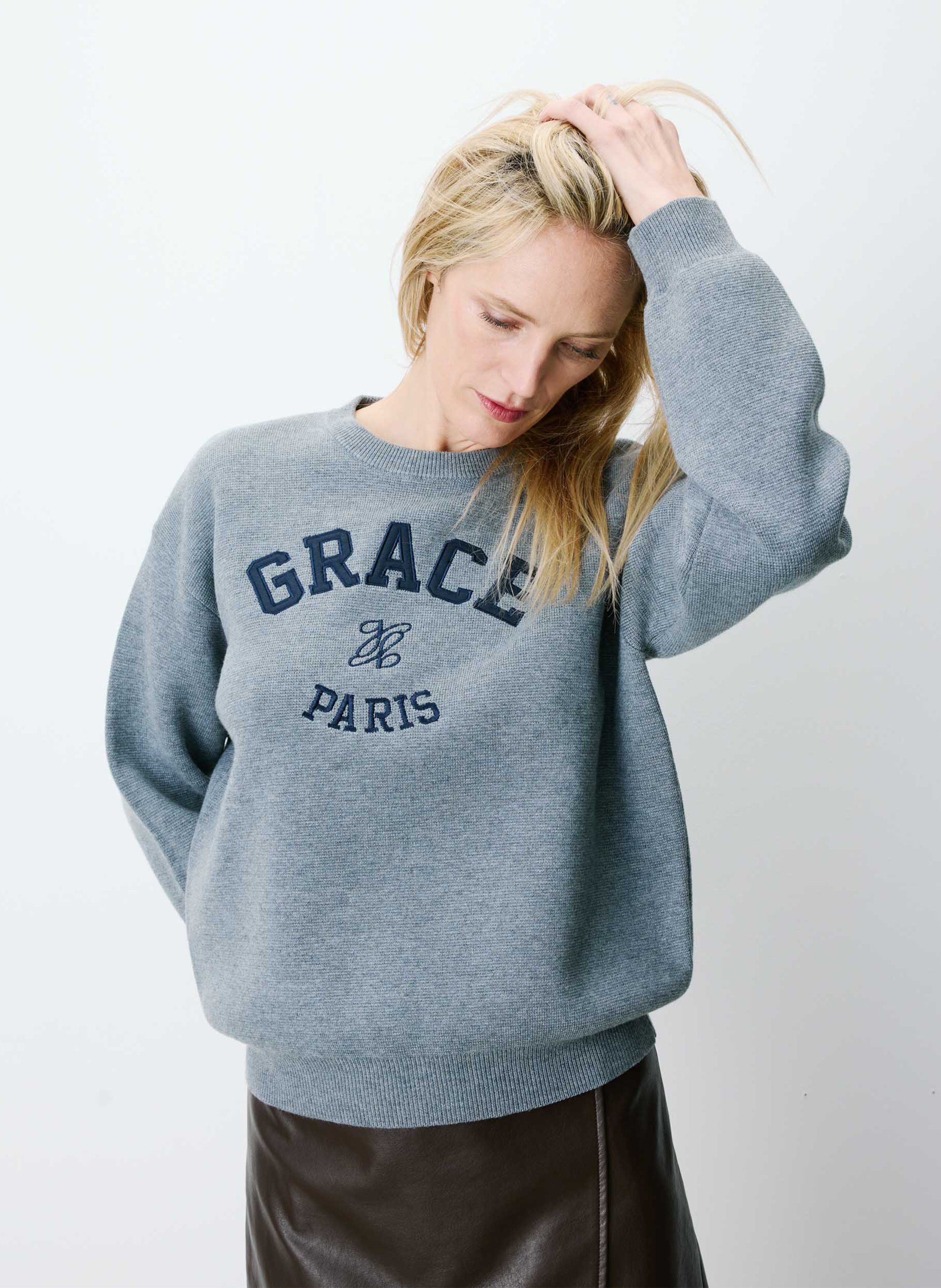 Pull ample col rond GRACE ET MILA