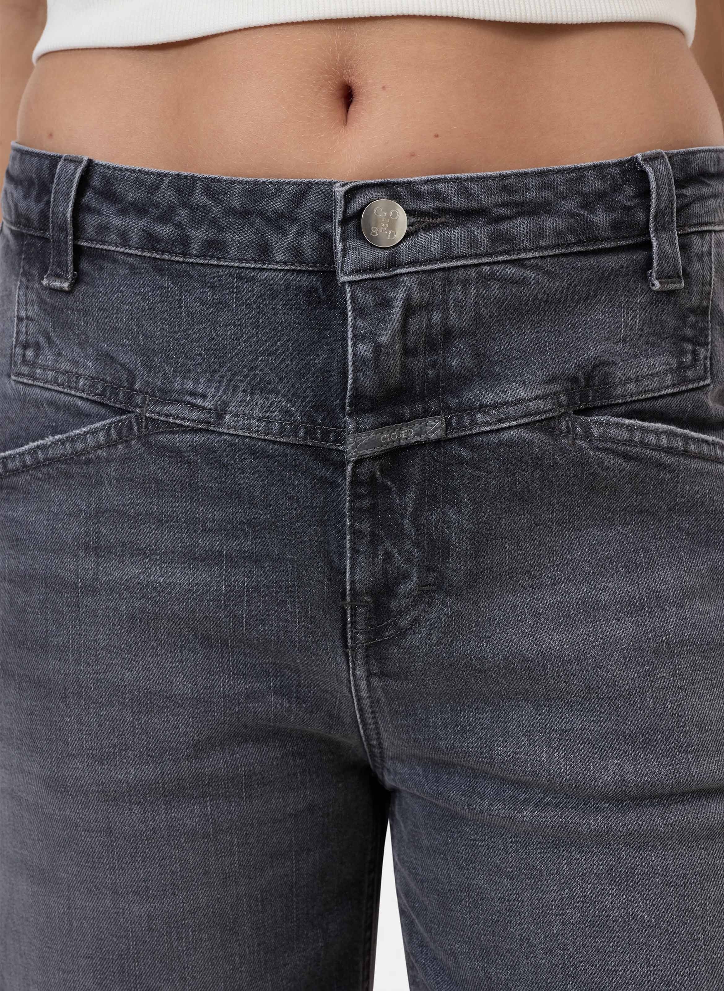 Wijde high-waisted jeans. CLOSED Grijs