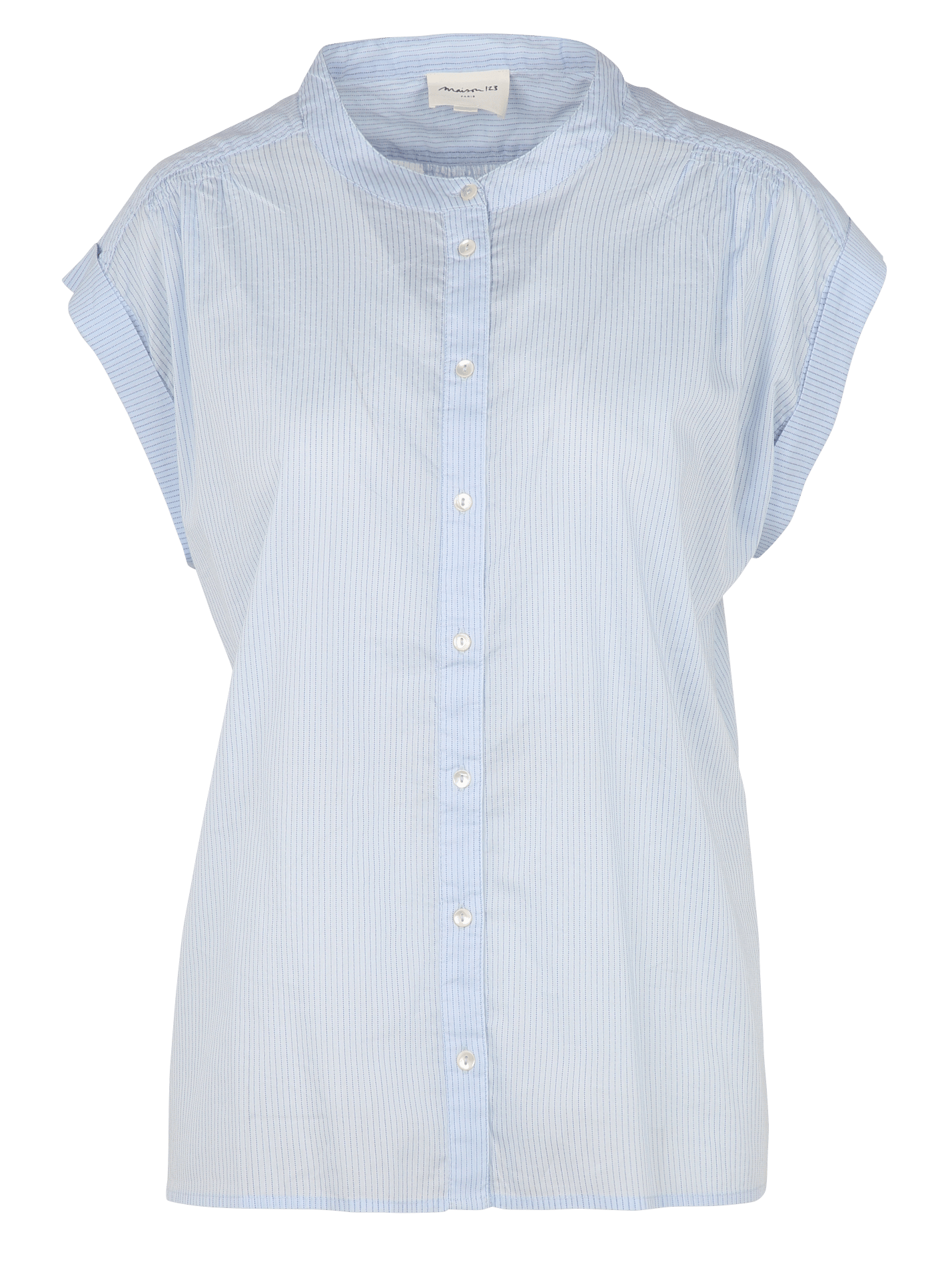 Chemise droite en coton MAISON 123 Bleu