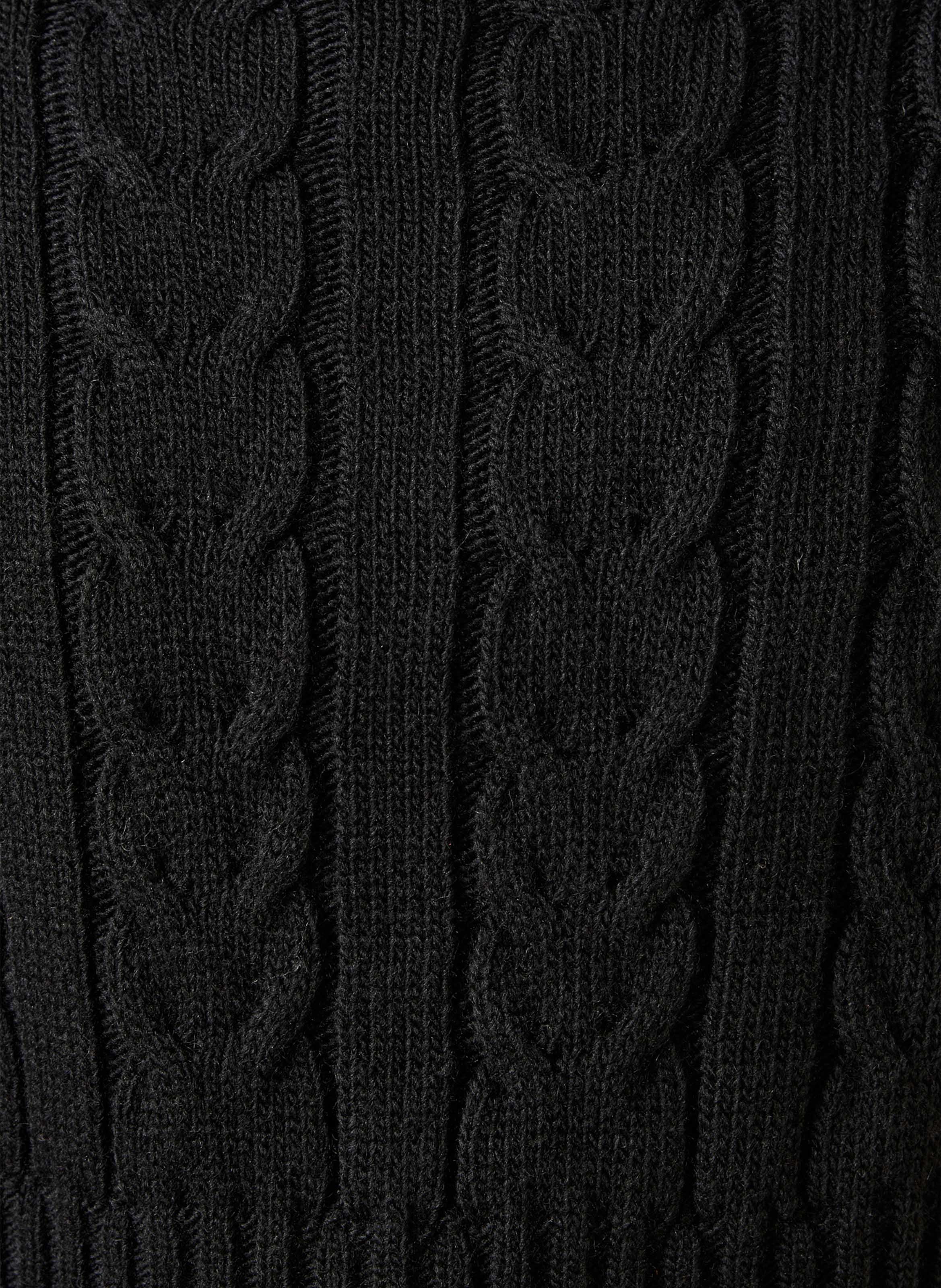 Pull court et ample en maille LA FEE MARABOUTEE Noir