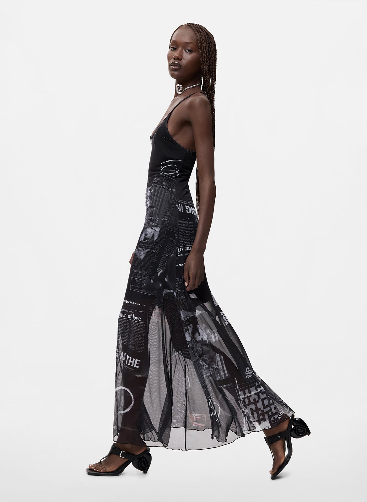 Robe longue imprimée DESIGUAL Blanc