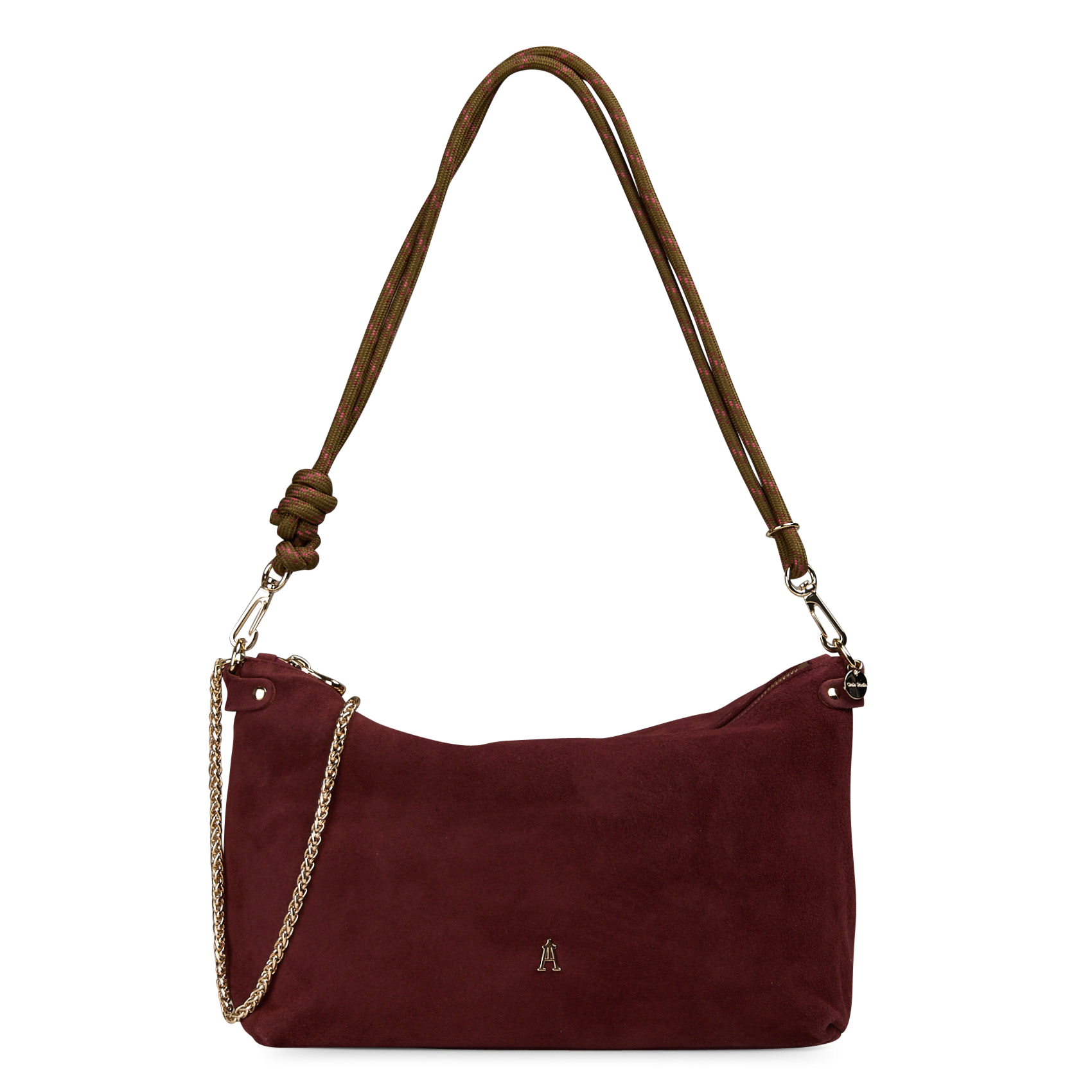 Lamsleren schoudertas CRAIE STUDIO Rood