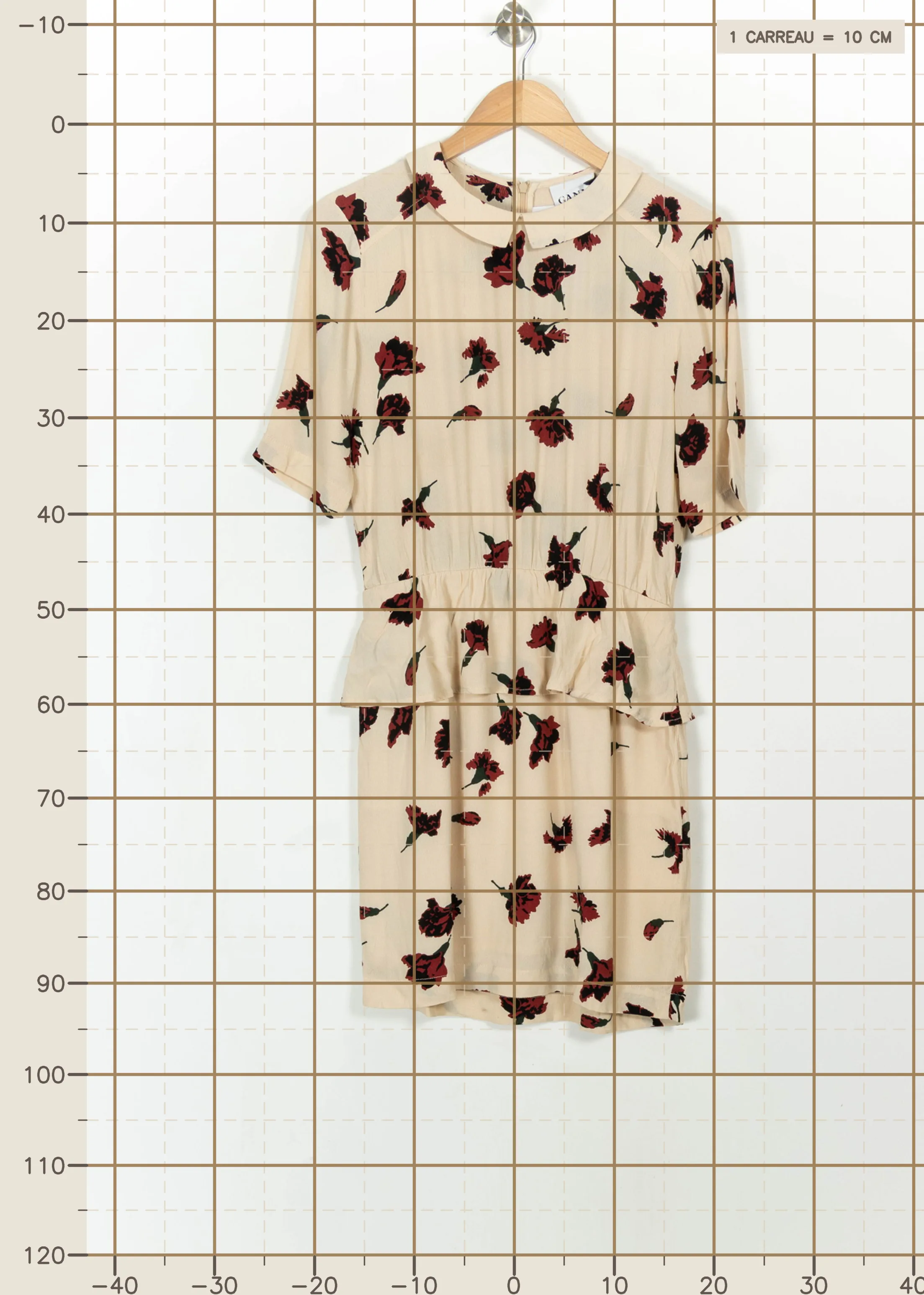 Robe courte & midi GANNI - Seconde Main Beige