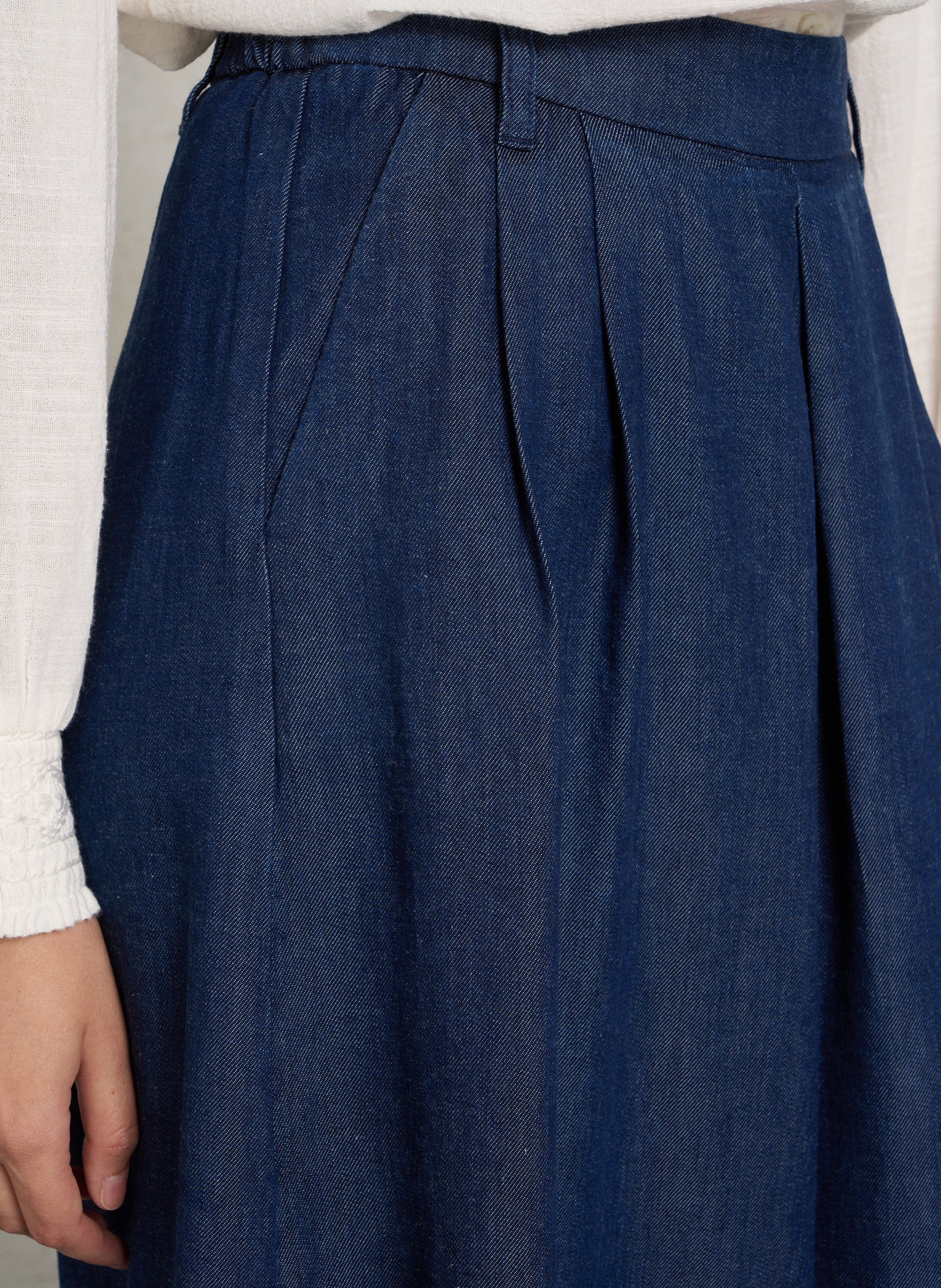 Wijde denim broek MAISON 123 Blauw