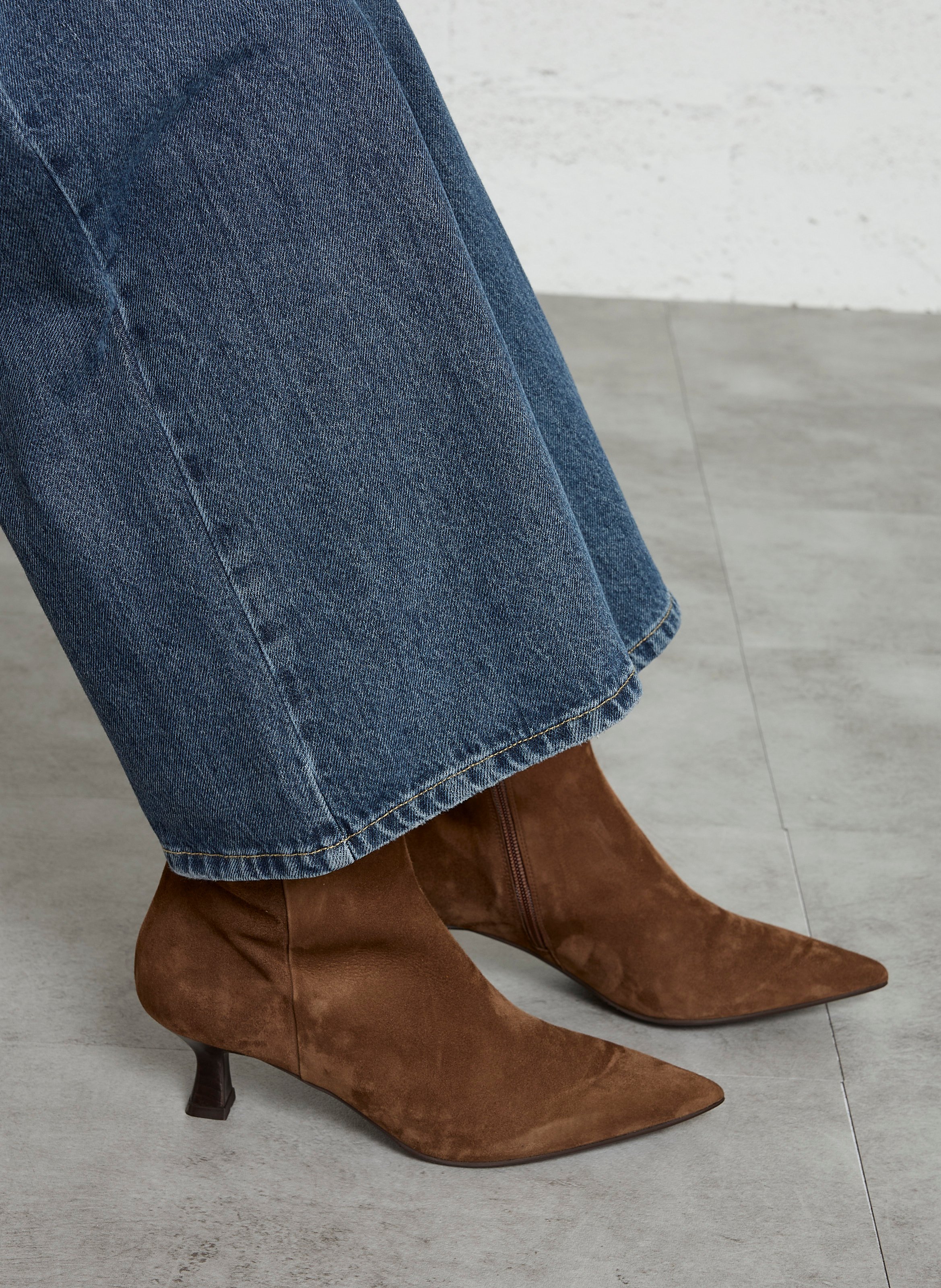 Spitze Lederstiefeletten BILLI BI Braun