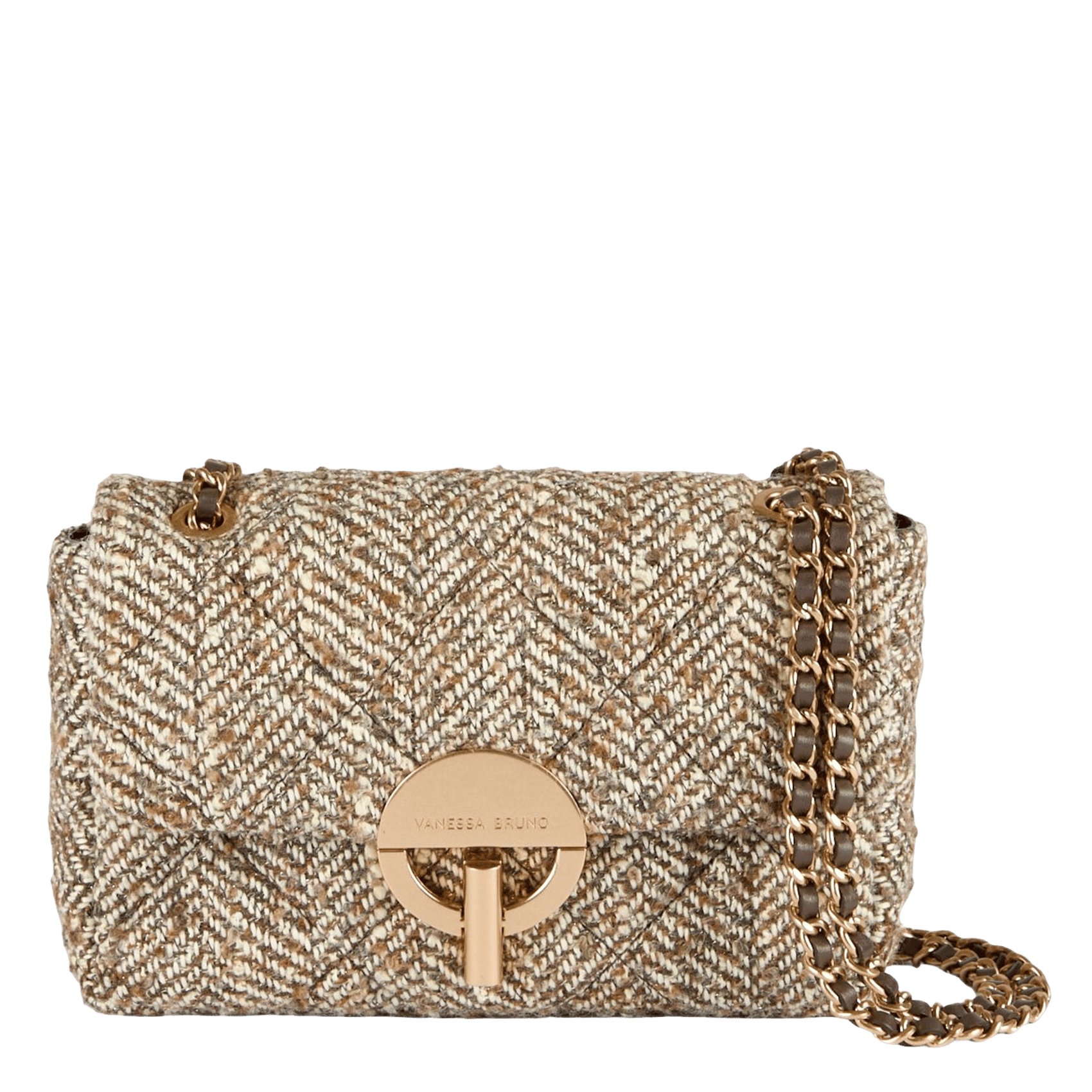 Leren tas met klep VANESSA BRUNO Beige