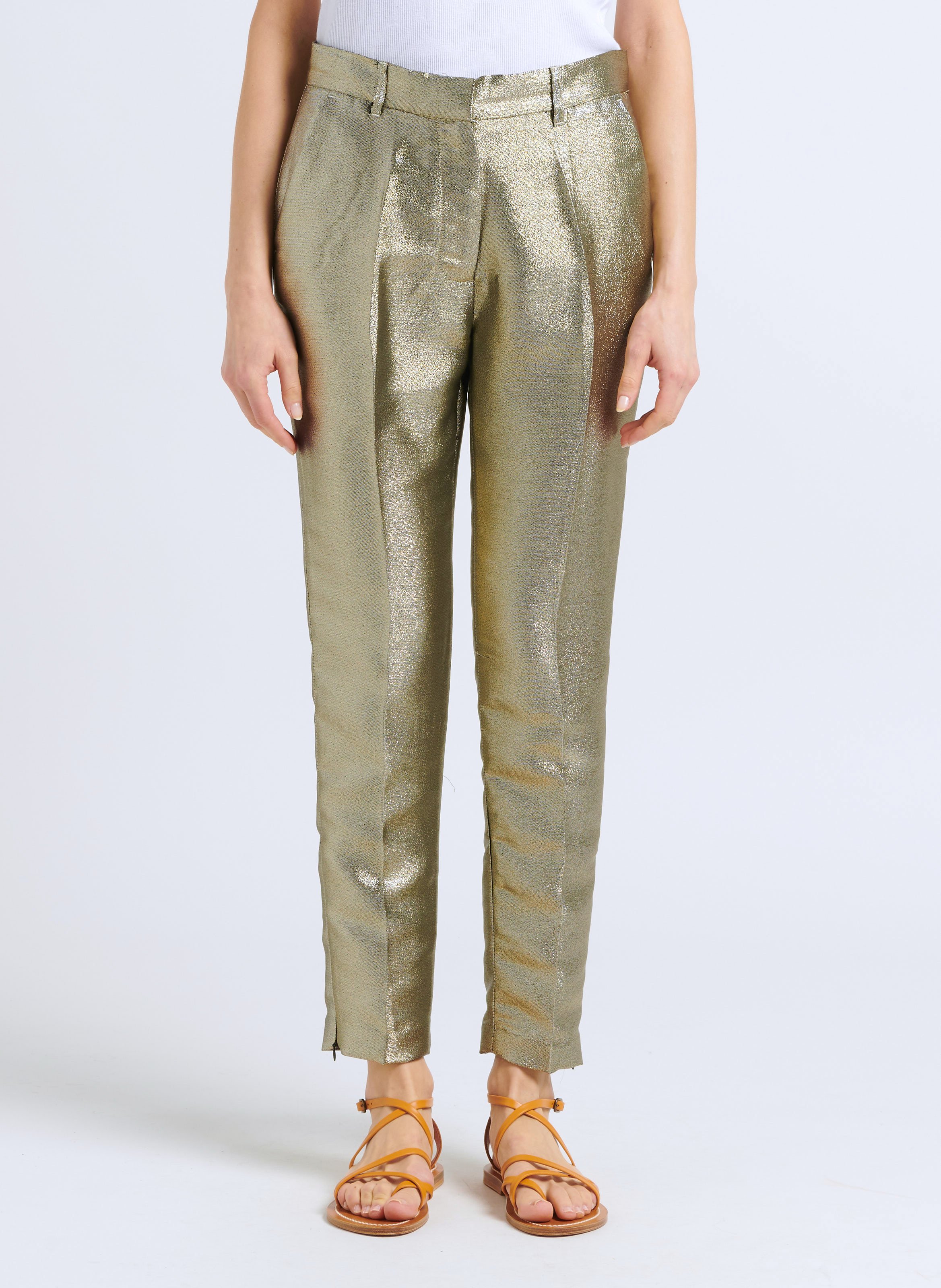 Metallic straight-leg pants MES DEMOISELLES Silver