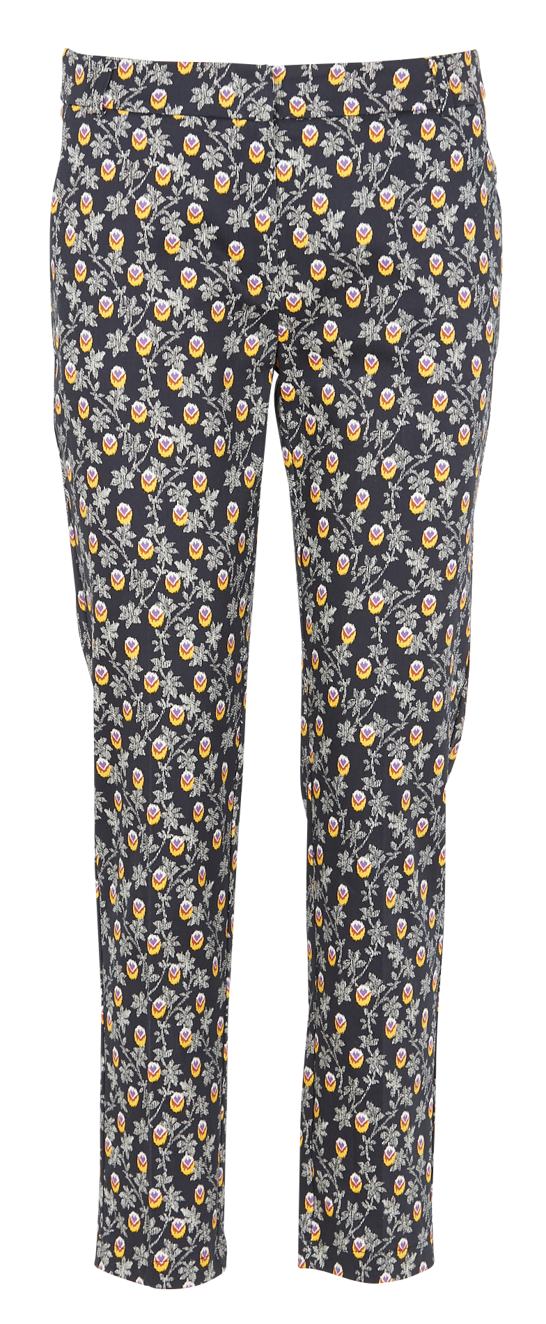 Slim-fit broek van katoenmix met print LA PETITE FRANCAISE Blauw