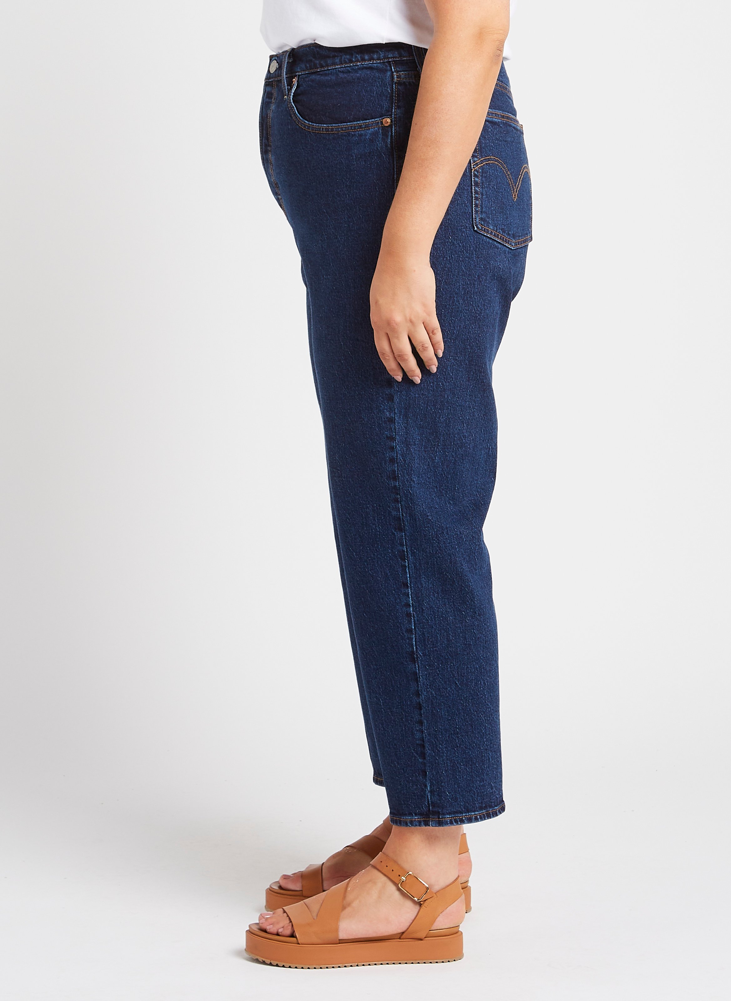 Cotton-blend straight-leg jeans LEVI&#039;S Blue