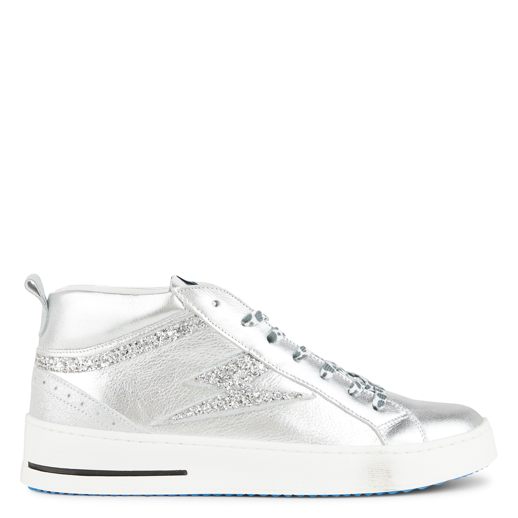 Baskets mi haute à lacets SEMERDJIAN - SMR Argent