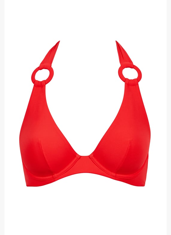 Underwired triangle bikini top | Red by AUBADE Underwired triangle bikini top Red