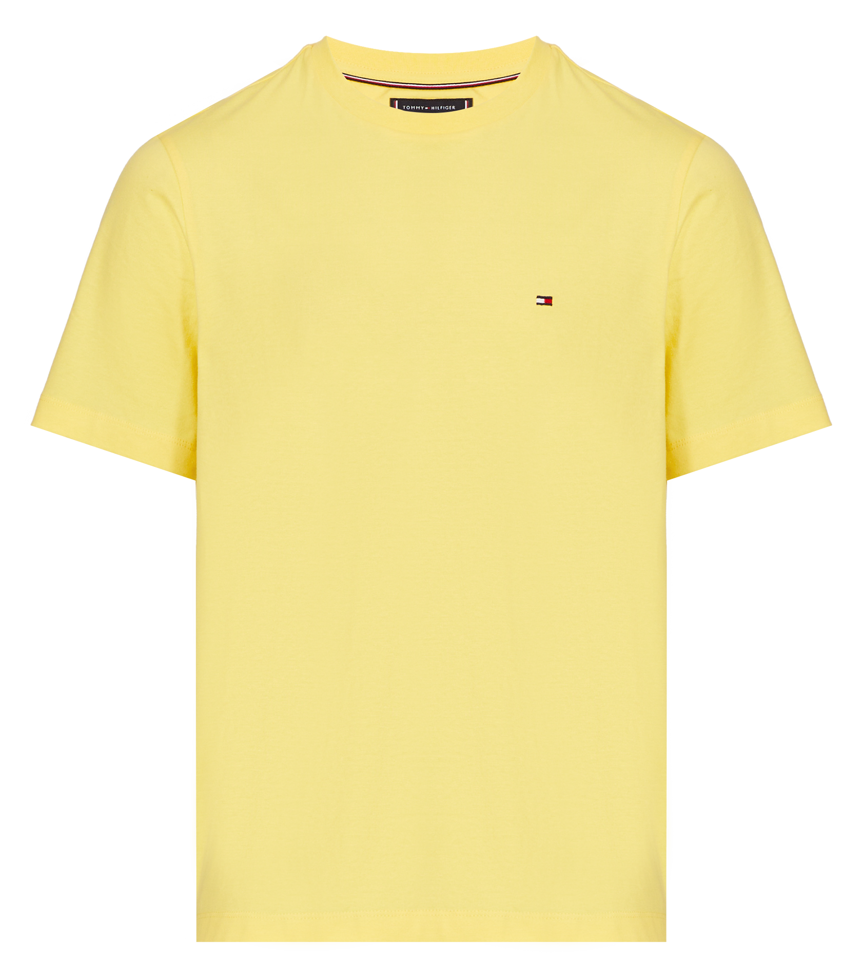 Round-neck cotton T-shirt Yellow
