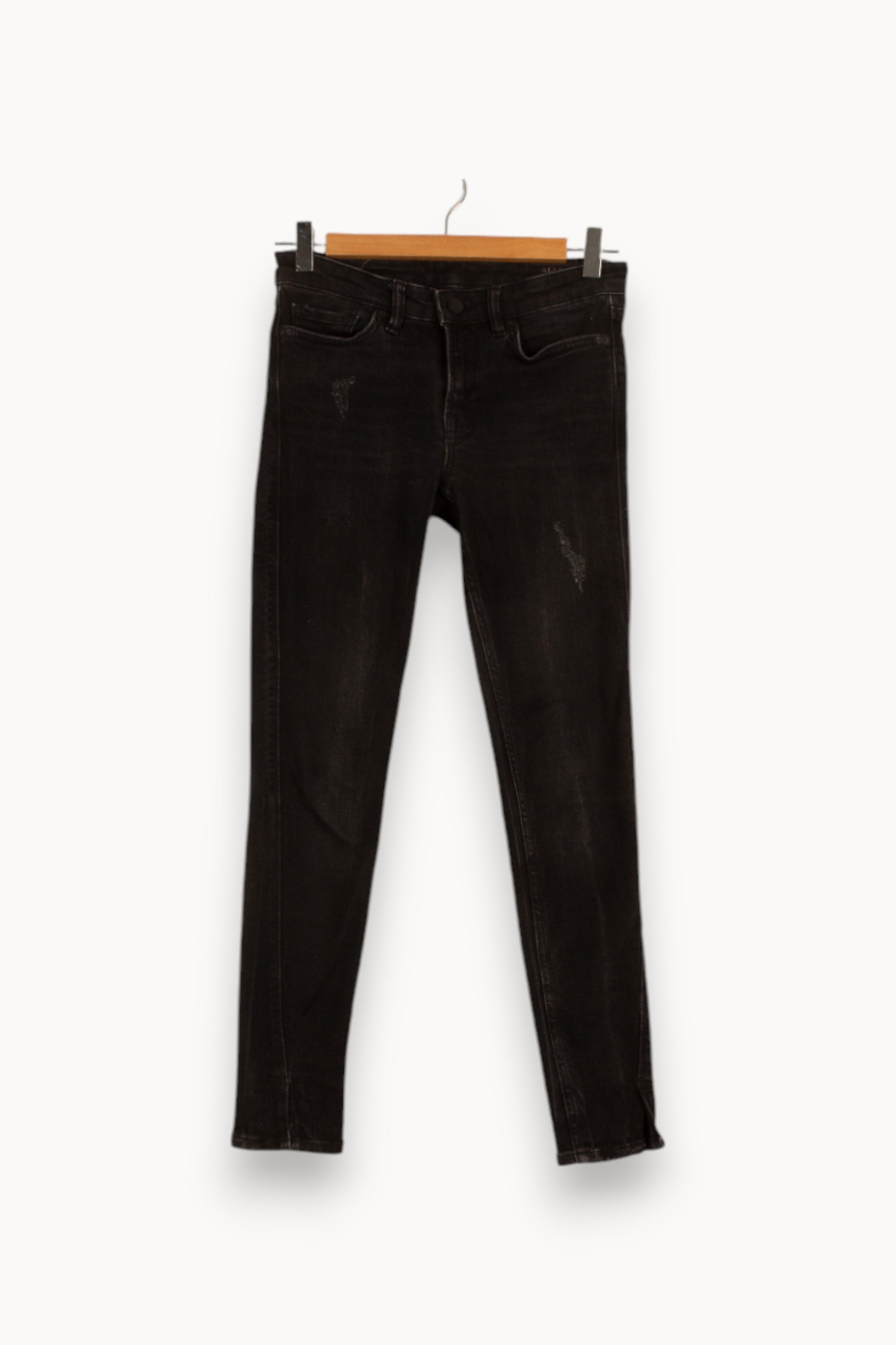 Cropped slim jeans with studs ALLSAINTS - Seconde main Black