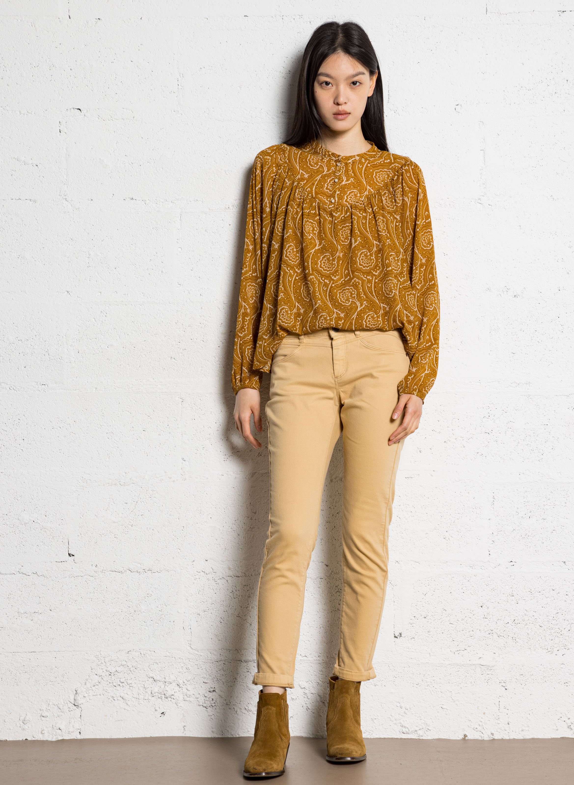 Blouse ample imprimée ONE STEP Orange