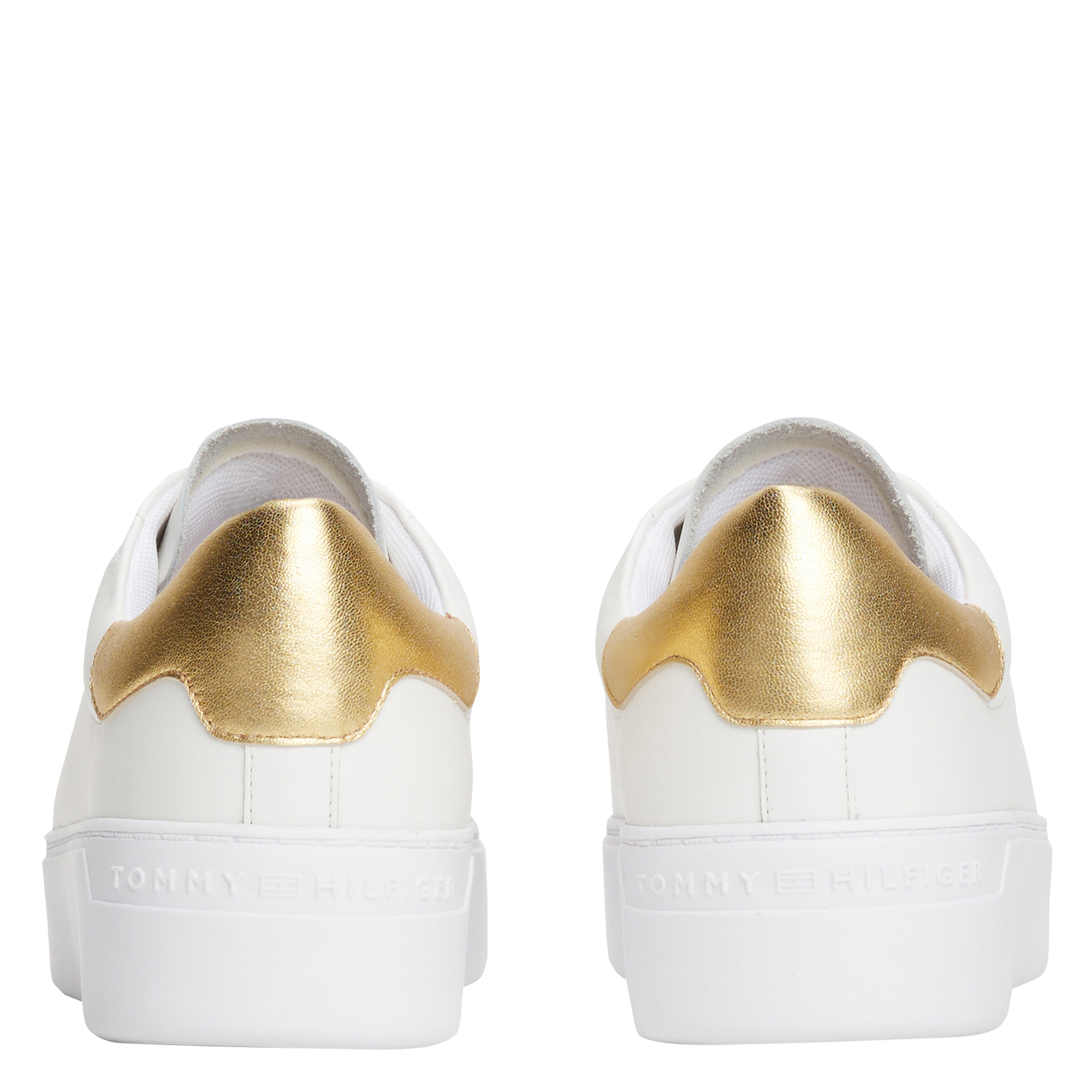 Baskets basses en cuir TOMMY HILFIGER Doré