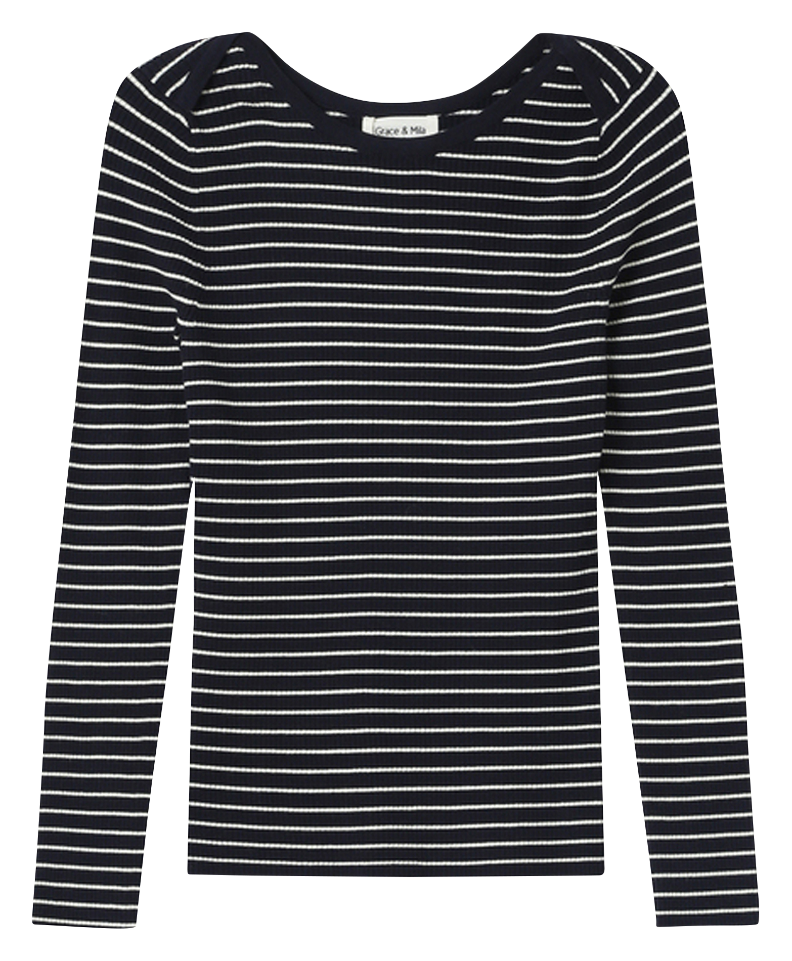 Rib-knit straight sweater GRACE ET MILA Blue