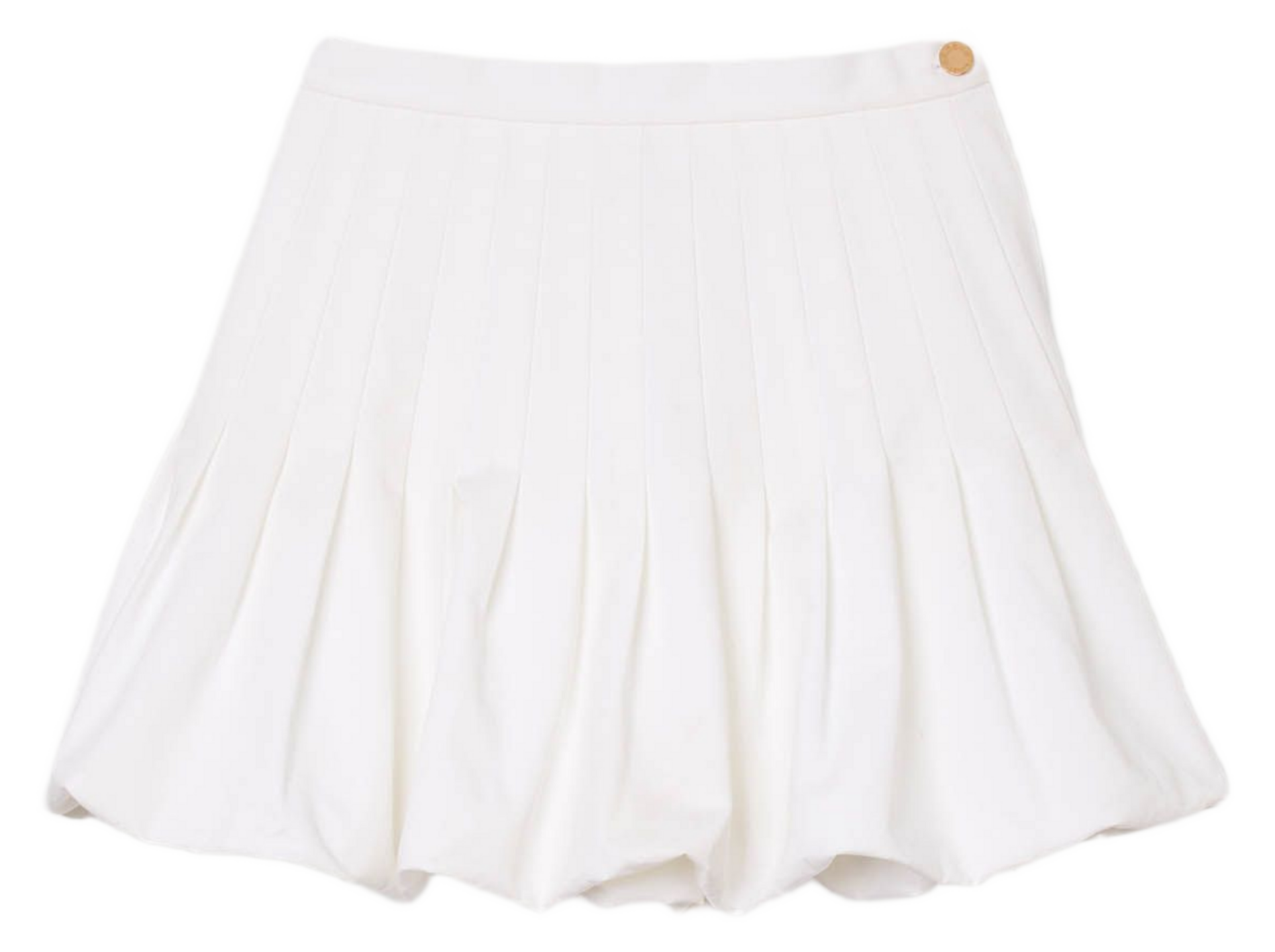Jupe courte taille haute en coton SANDRO Blanc