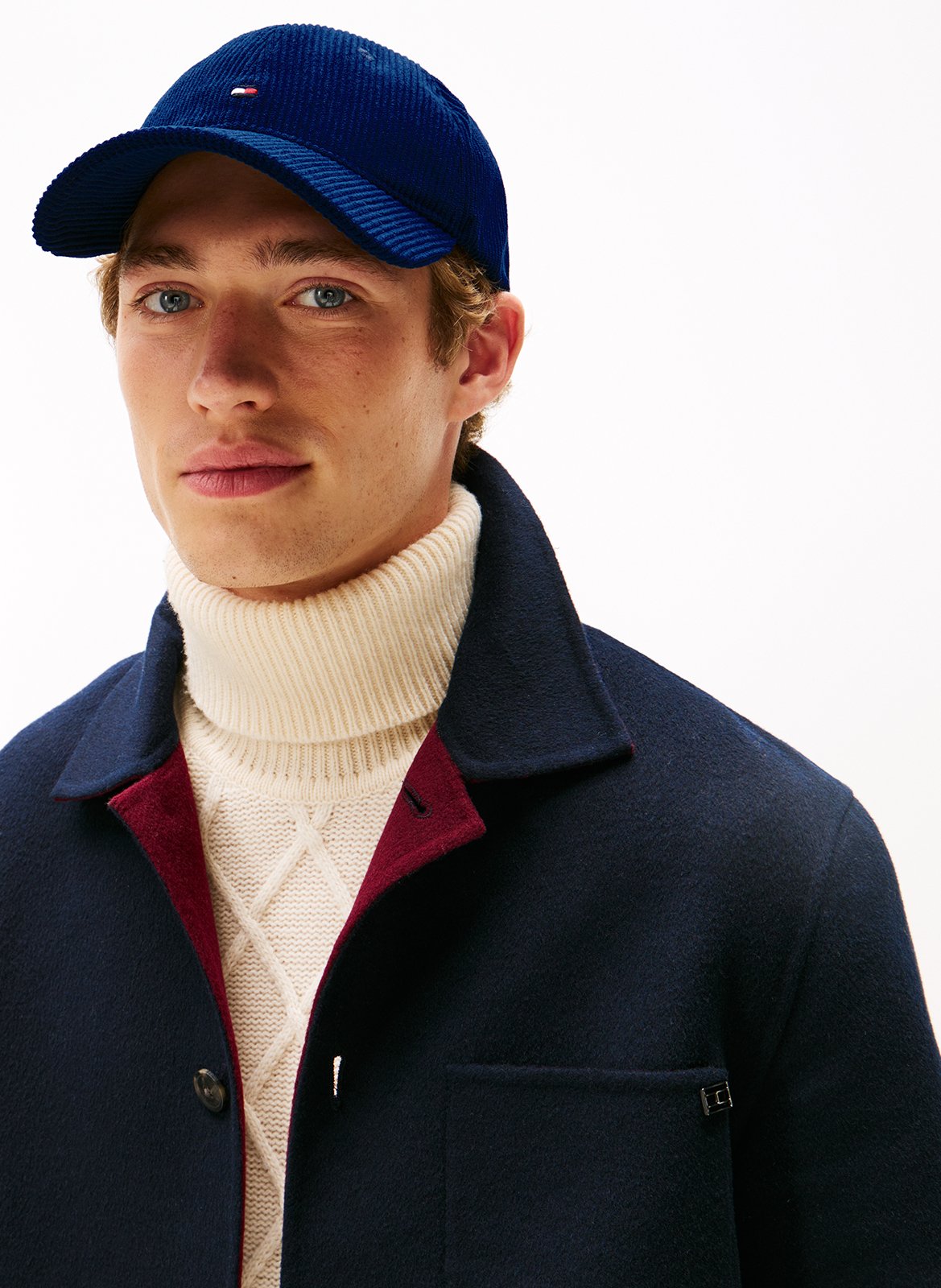 Corduroy cap TOMMY HILFIGER Blue