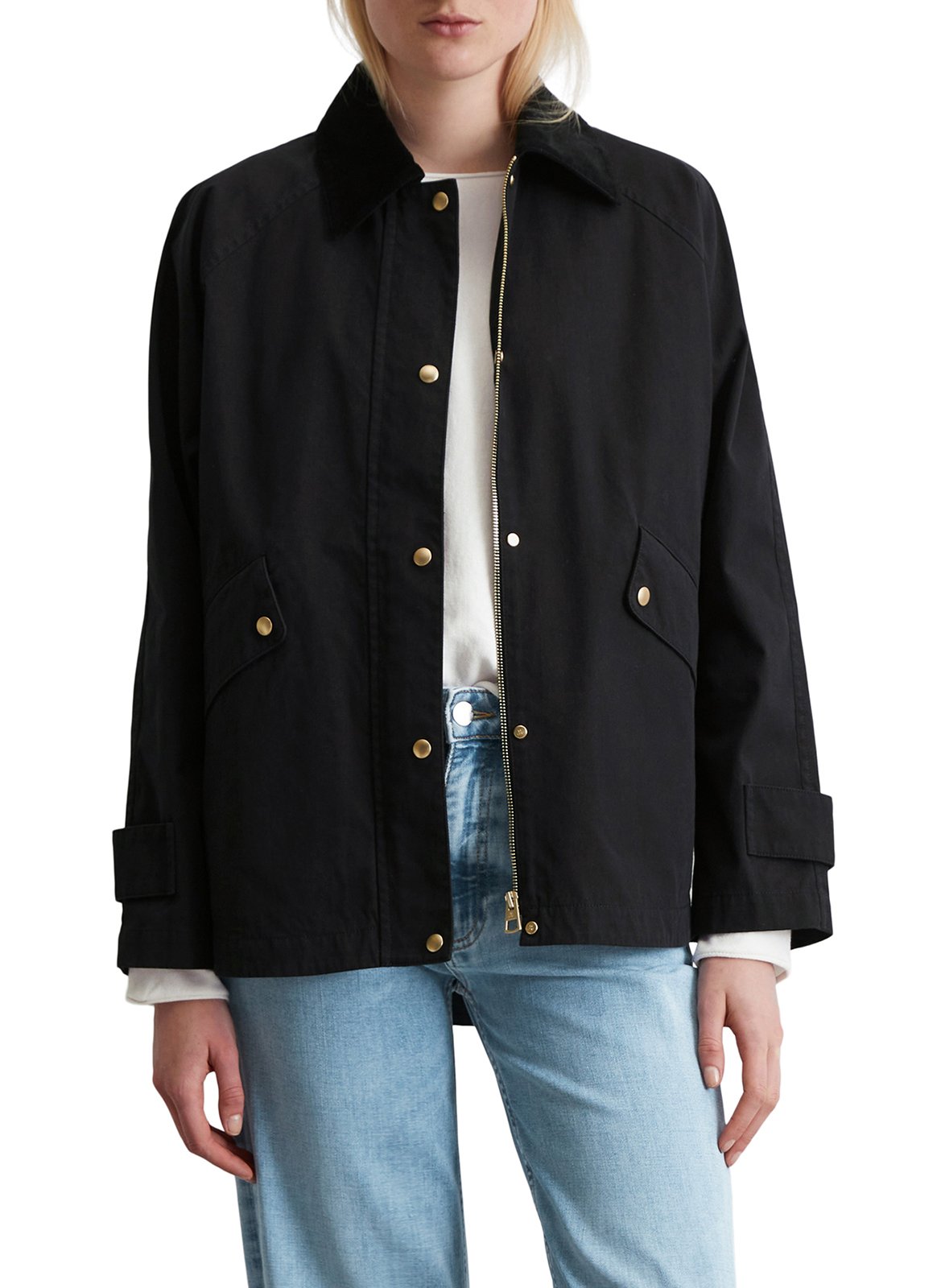 Veste col classique en coton mélangé MARC O&#039;POLO Noir