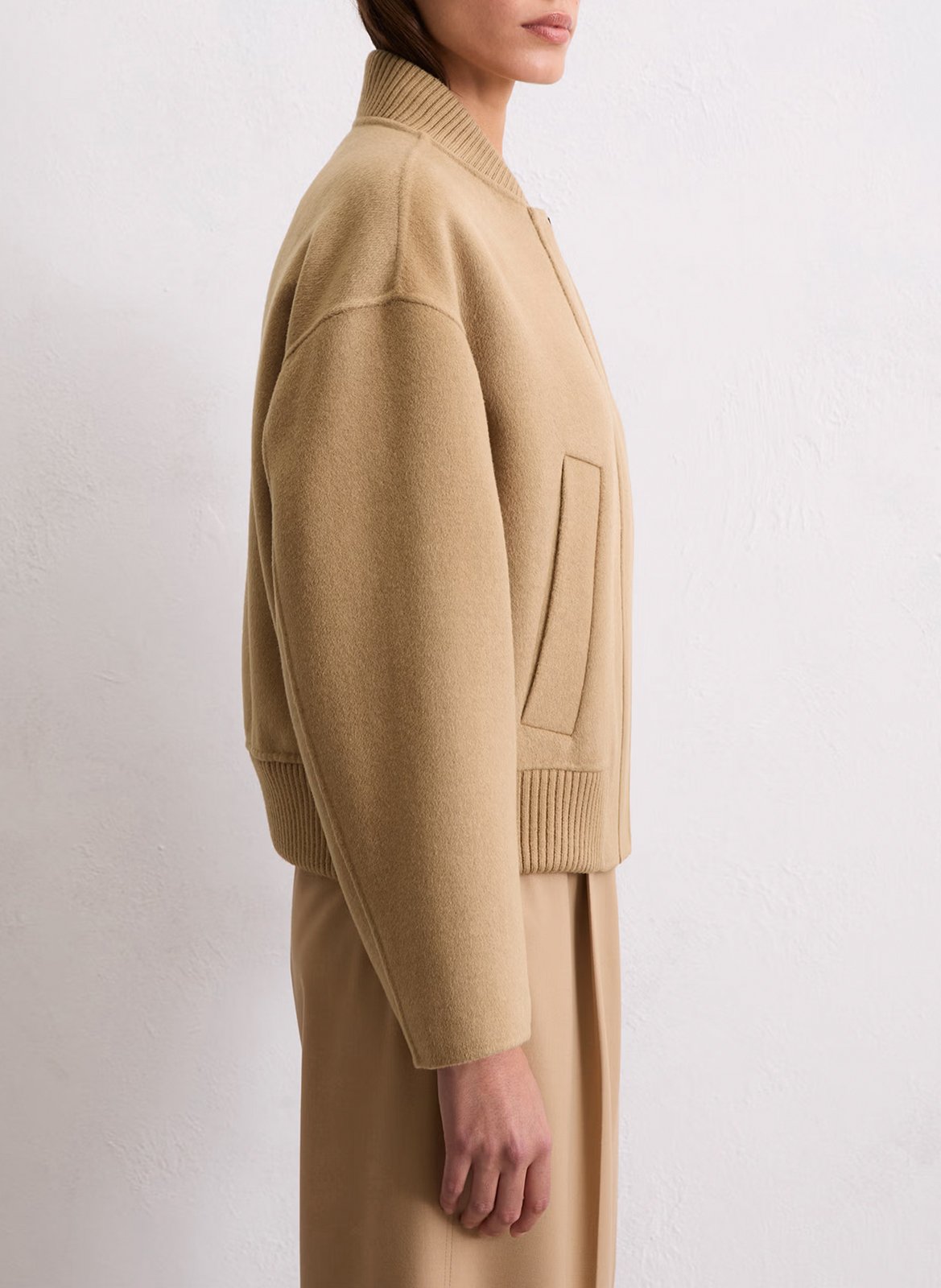 Rechte effen wollen mix blouson MARC O'POLO Beige