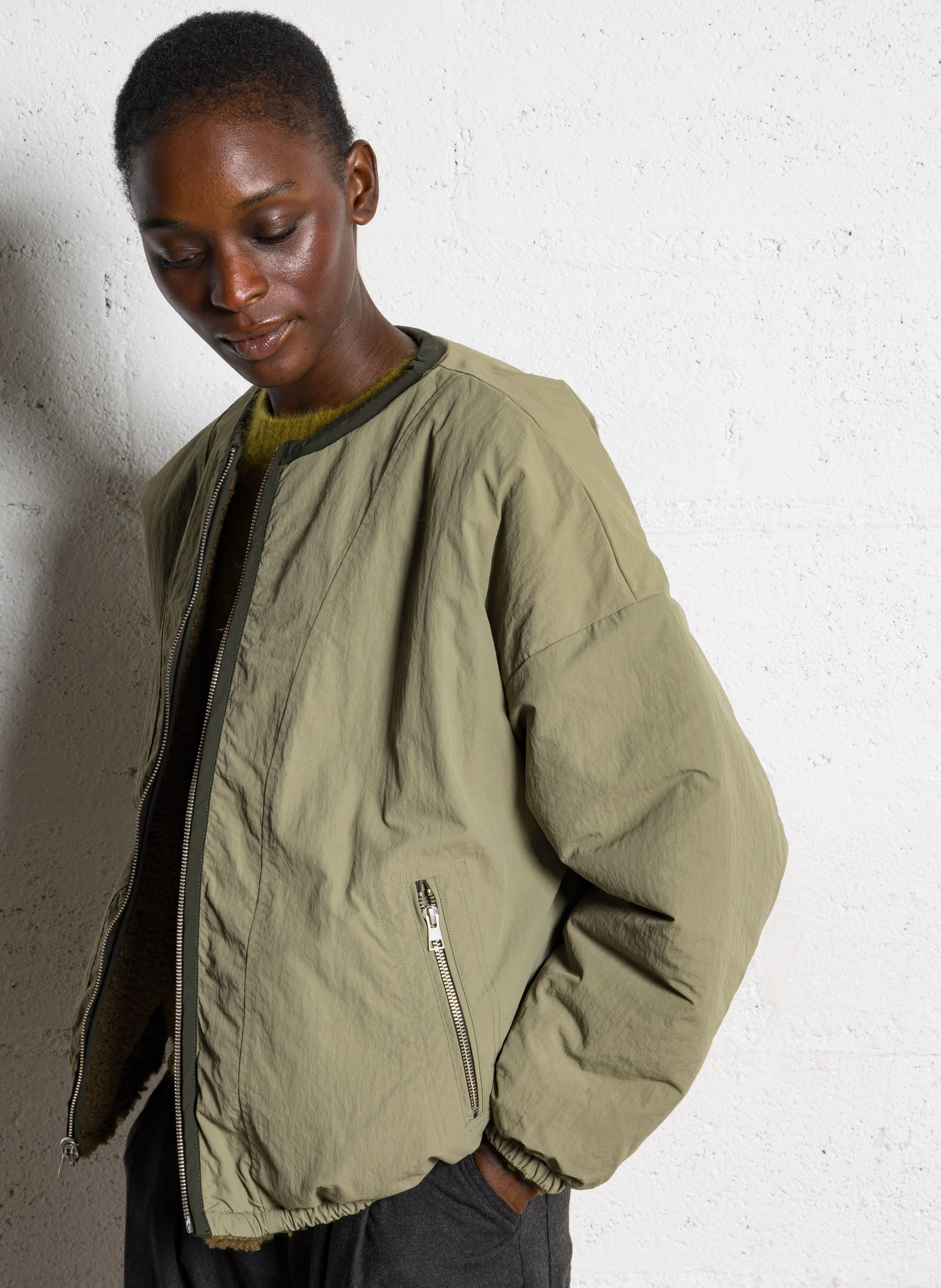 Oversized omkeerbare jas BELLEROSE Groen