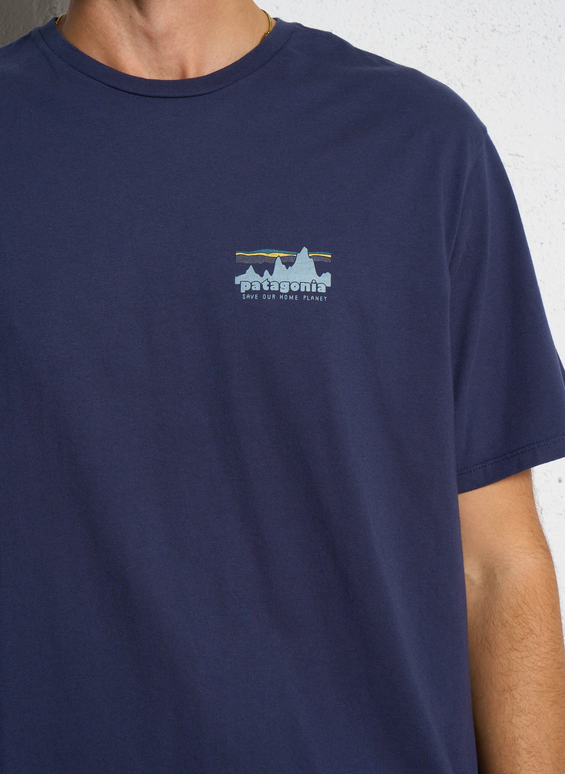 Straight organic cotton T-shirt PATAGONIA Blue