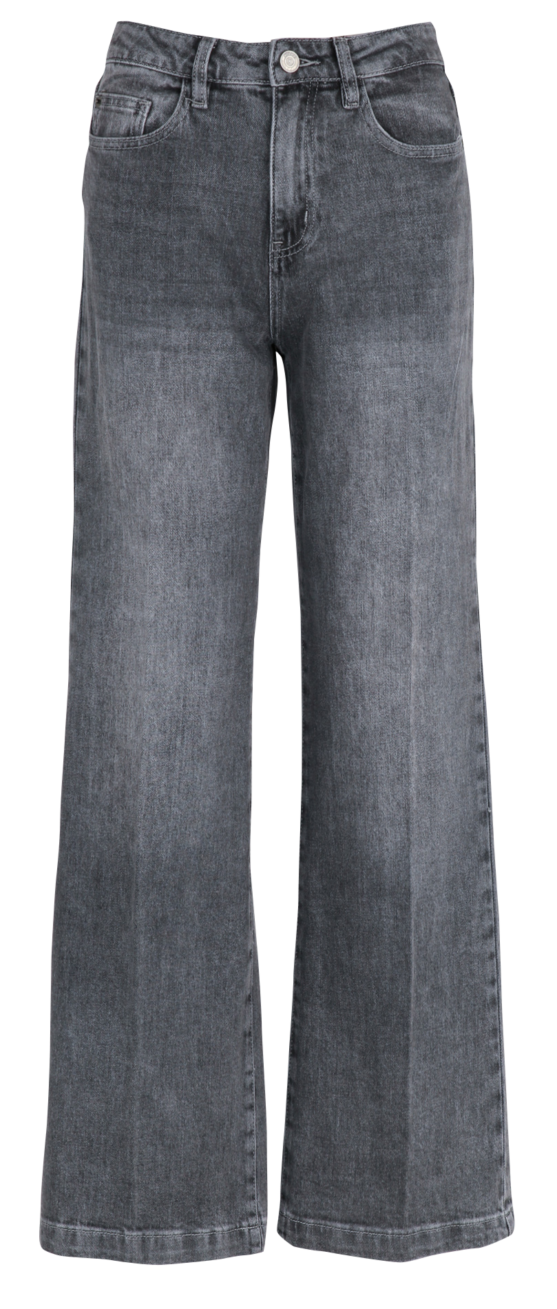 Cotton-blend straight jeans KOOKAI Grey