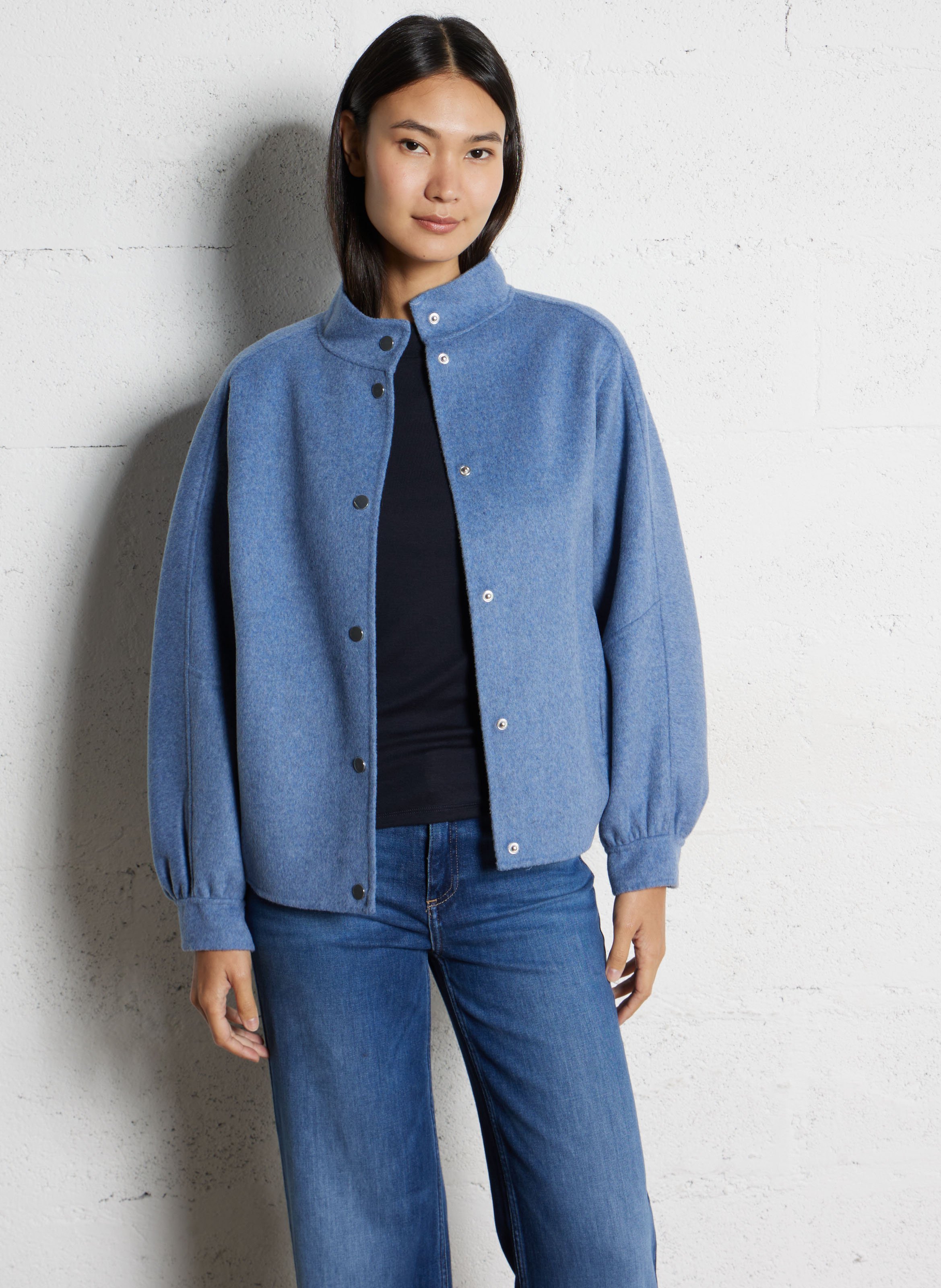 Straight-cut round-neck T-shirt MAISON 123 Blue