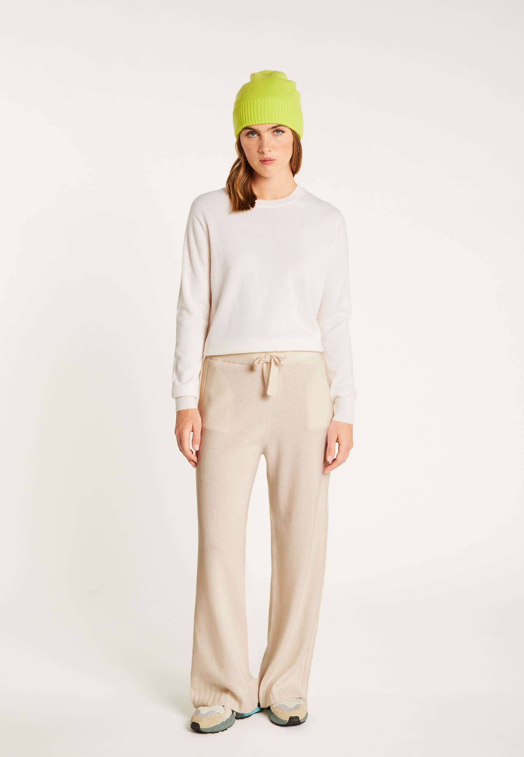 Cashmere pants BABETTE 12-beige clair