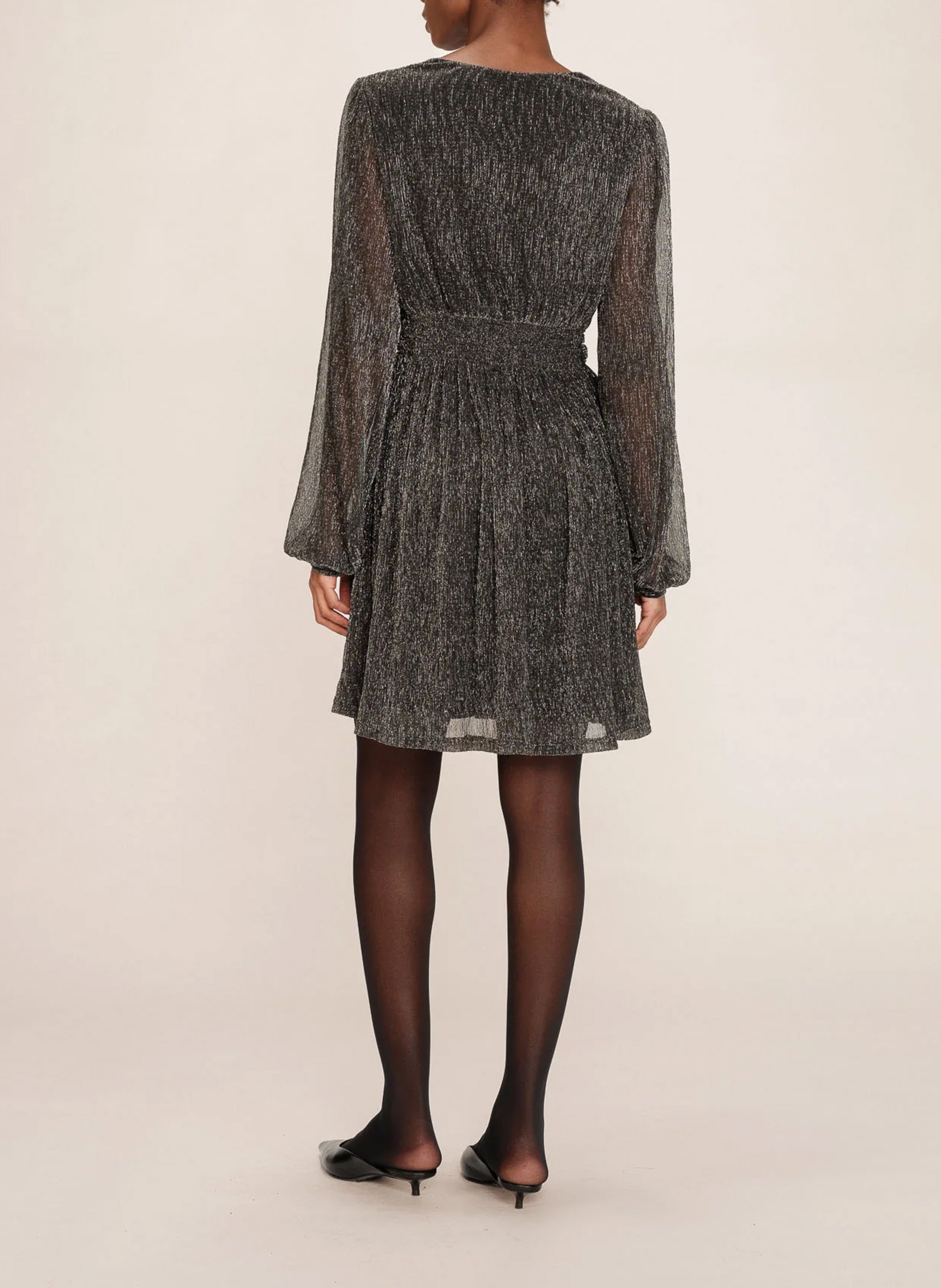 Korte jurk met V-hals GRACE ET MILA Grey