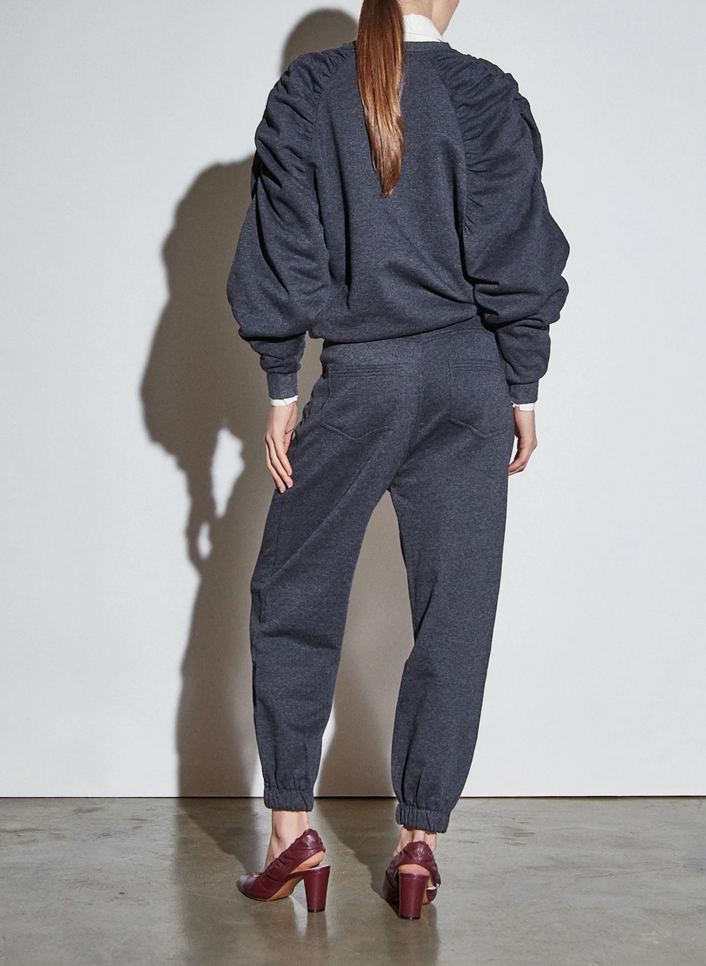 Sweat col rond en coton mélangé THE LABEL EDITION Gris