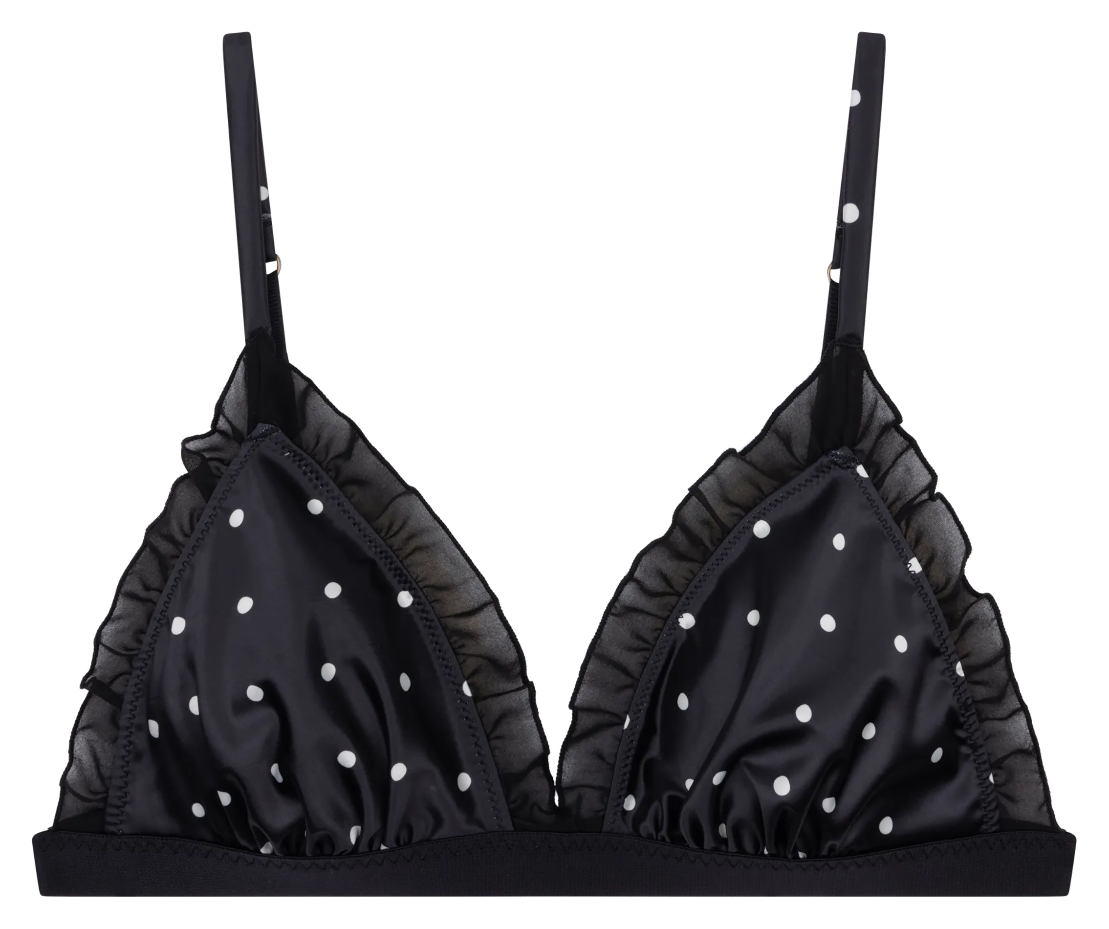 Soutien gorge triangle à pois LOVE STORIES Noir