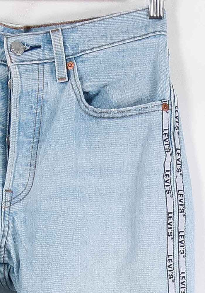 Cropped slim jeans with studs LEVI'S - Seconde main Blue