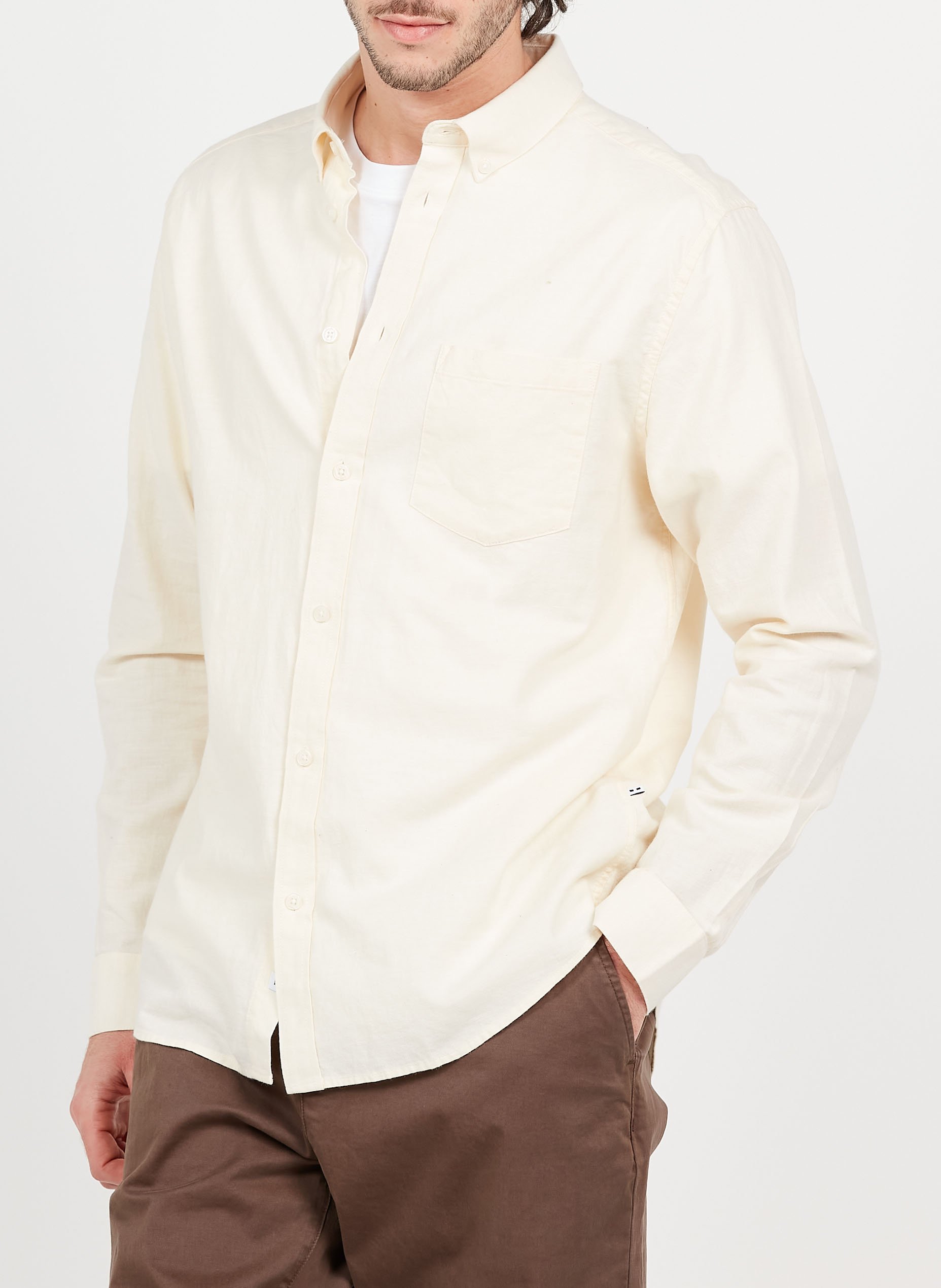 Regular-fit organic cotton shirt MINIMUM White