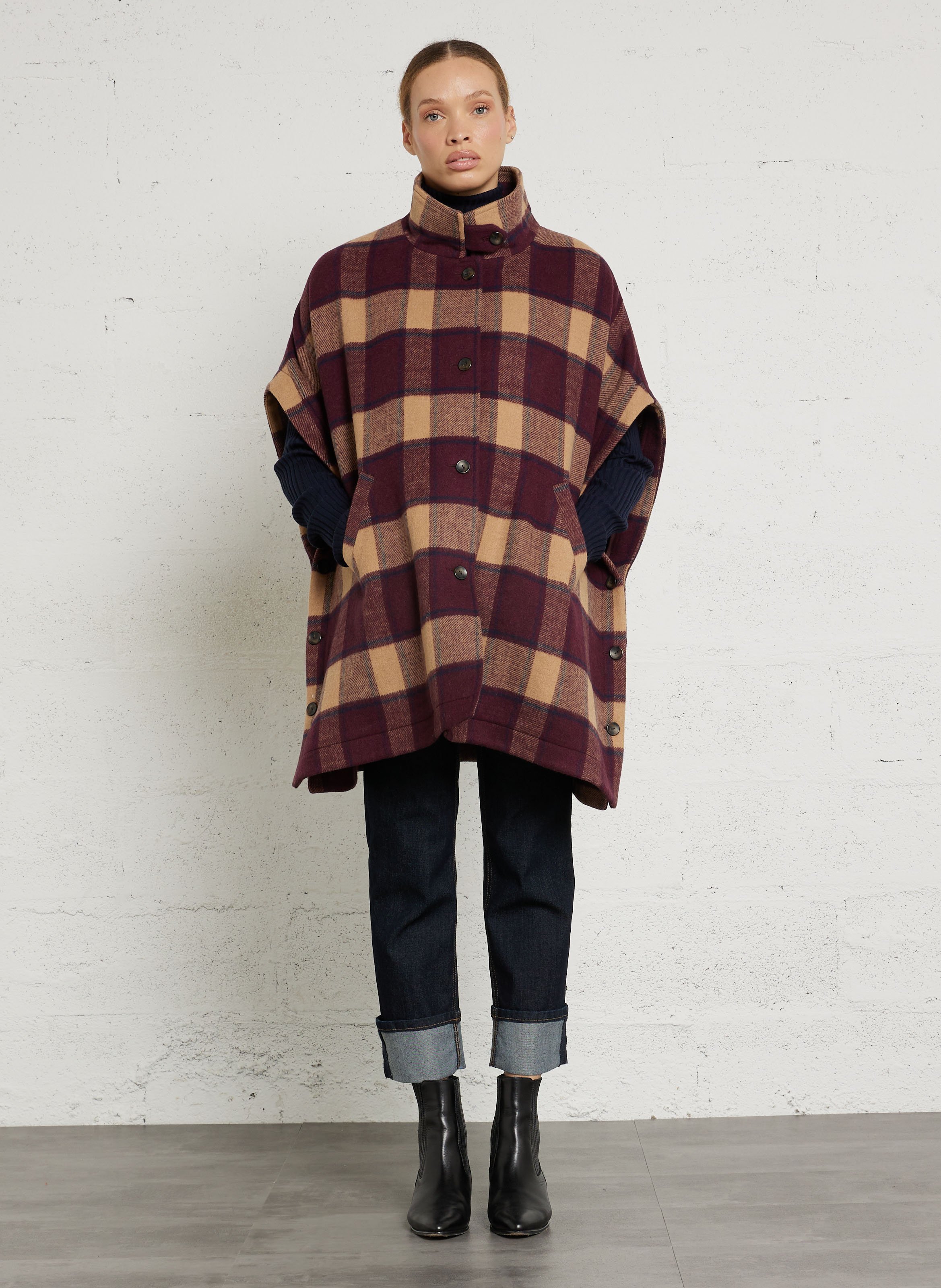 Cropped Jeans aus Baumwoll-Mix MAISON 123 Blau