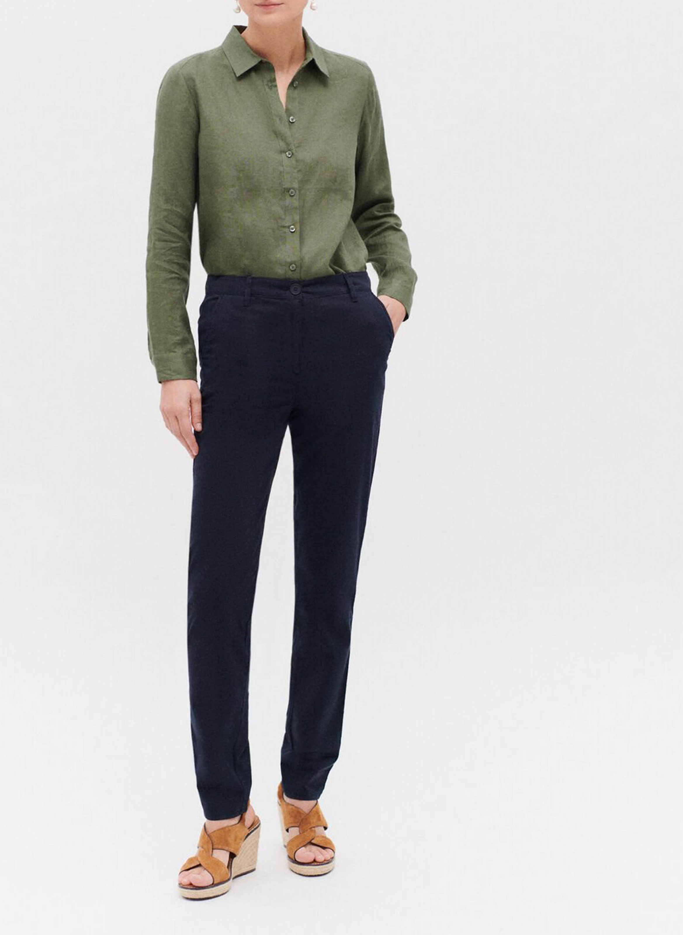 Chino | katoenblend CAROLL Blau