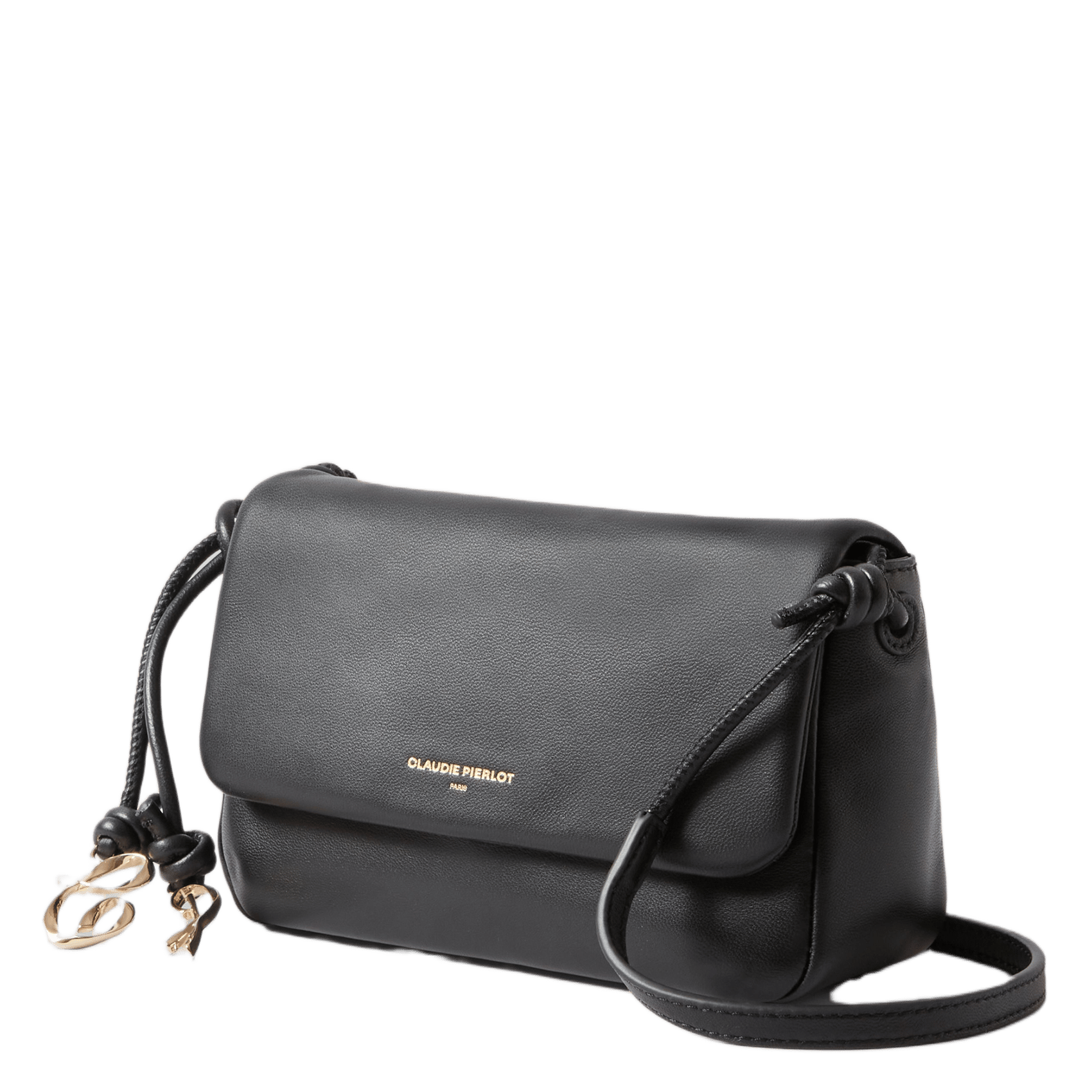 Sac bandoulière en cuir CLAUDIE PIERLOT Noir