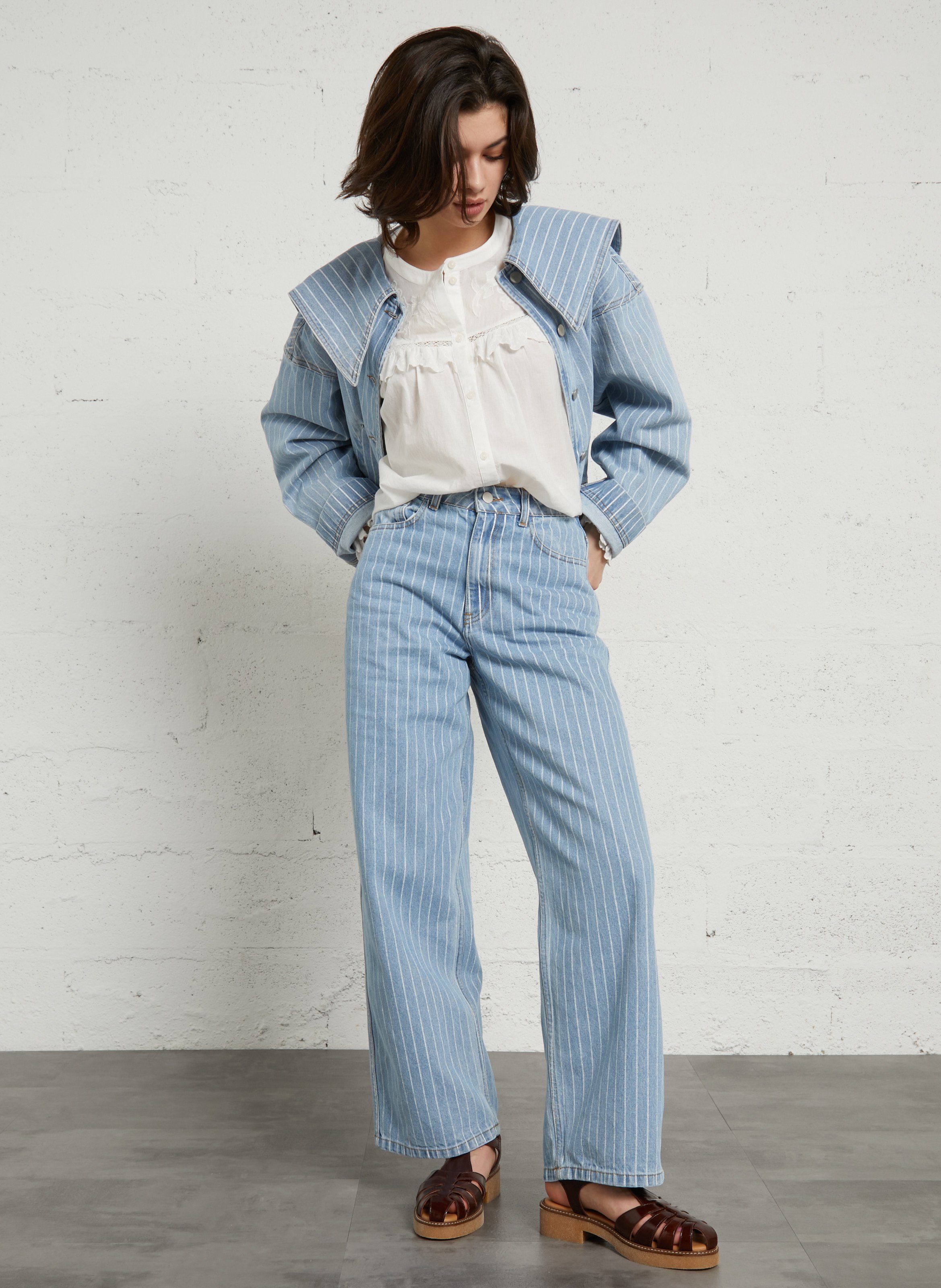 Riemchensandalen aus Wildleder BOCAGE Braun