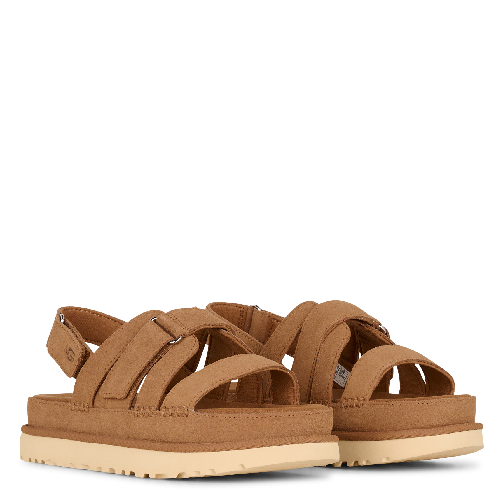 Aouda flat leather sandals UGG Brown