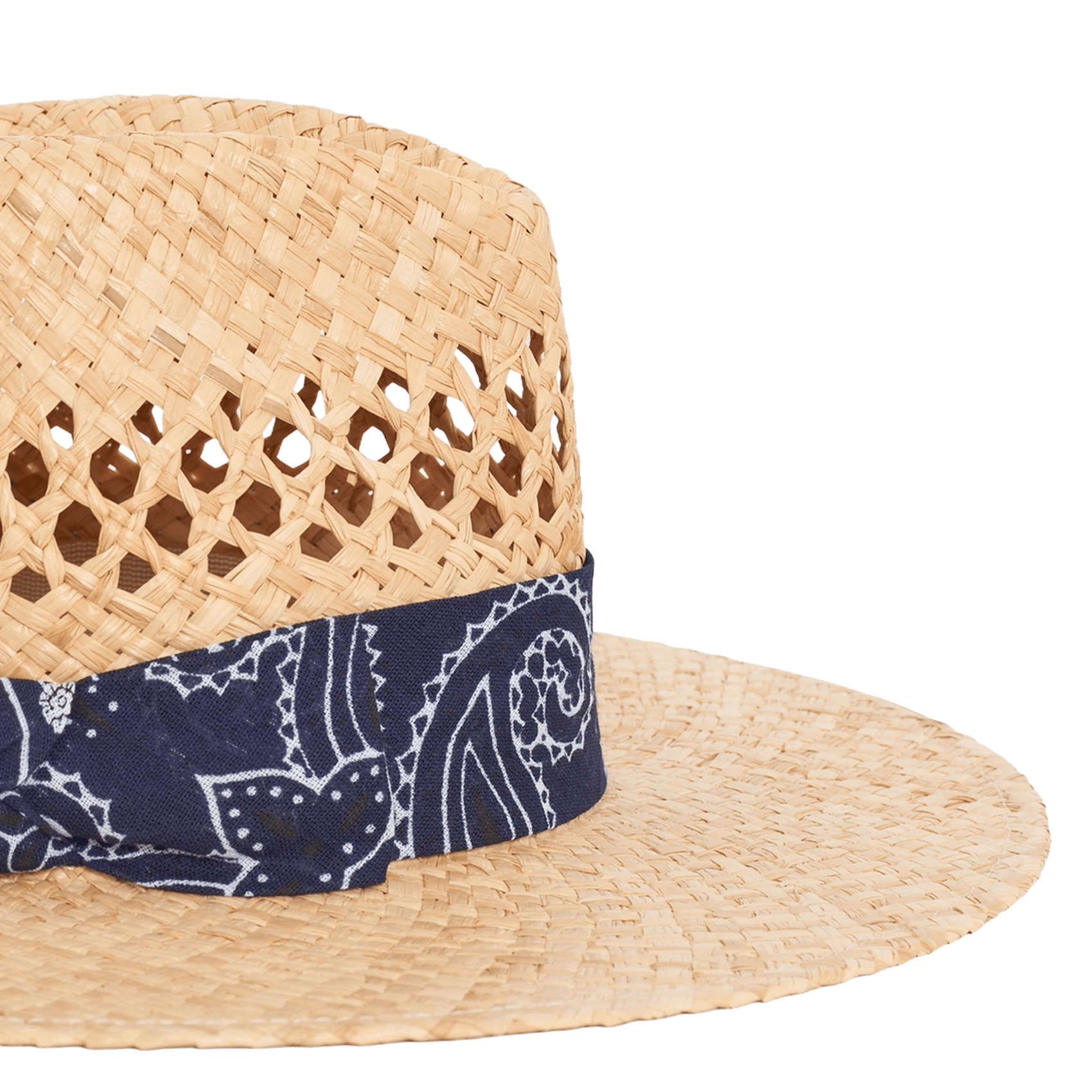 Chapeau en raphia PABLO Bleu