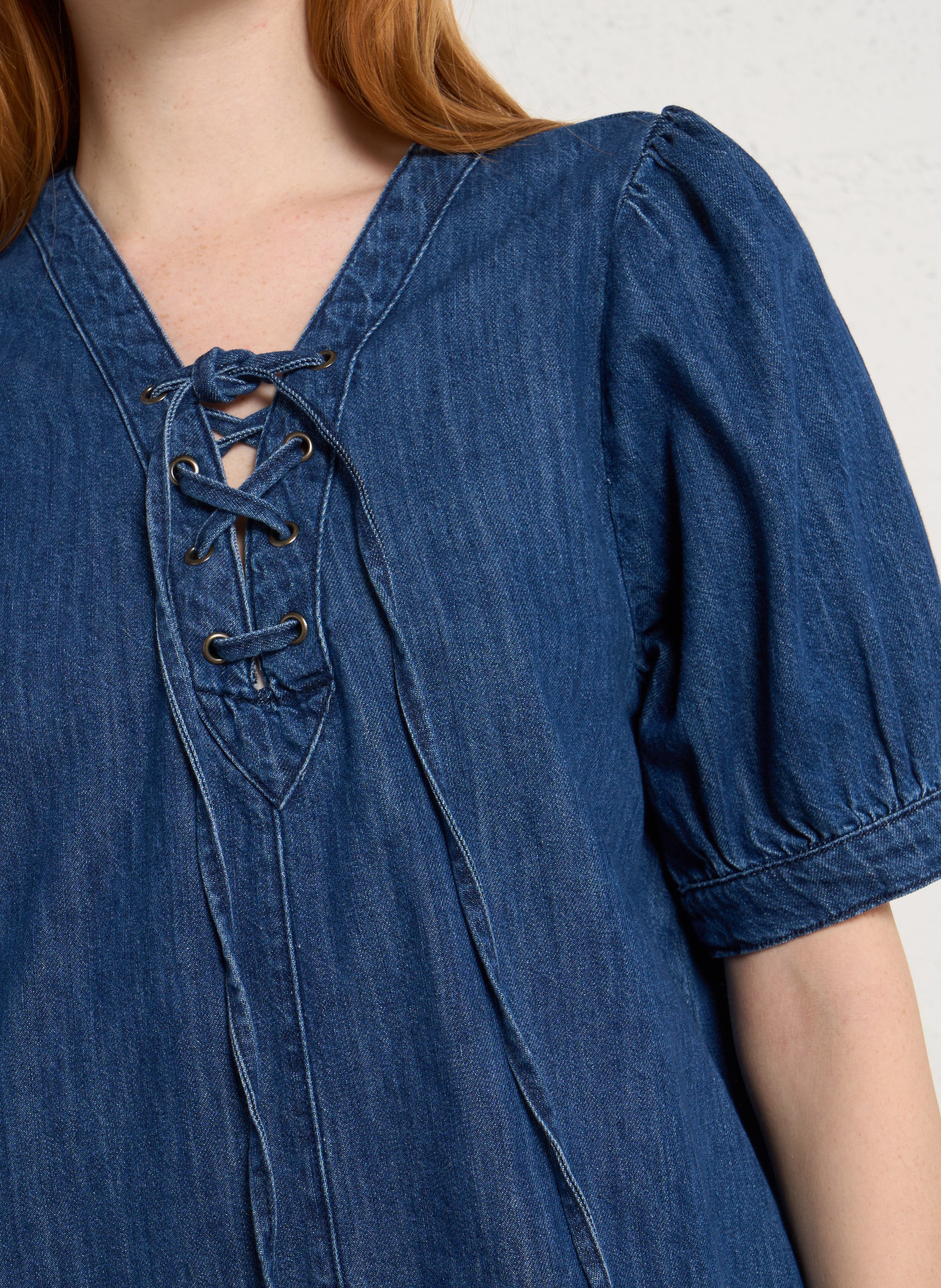 Halflange spijkerjurk SUD EXPRESS Zwart