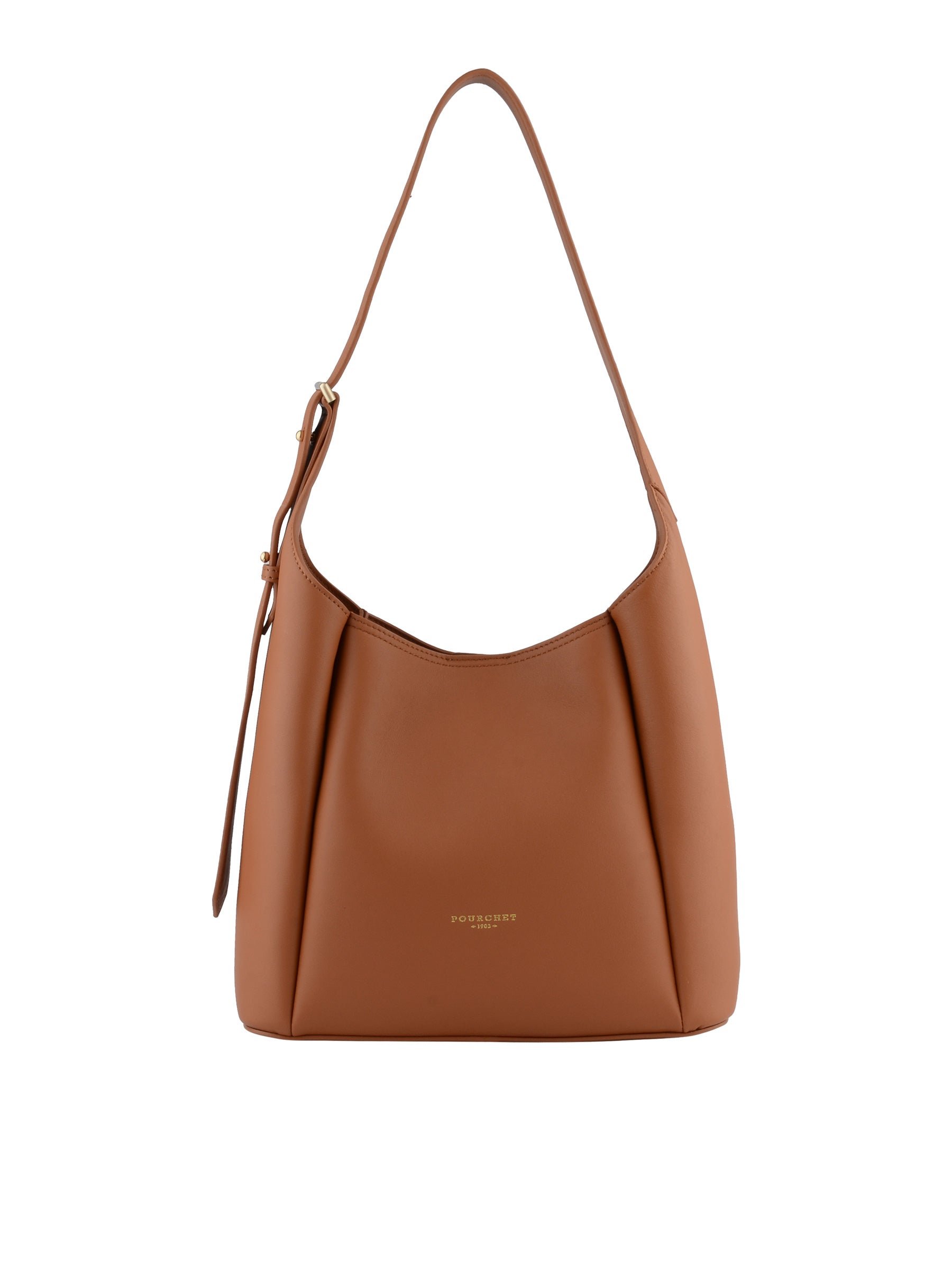 Sac porté épaule en cuir de vachette POURCHET