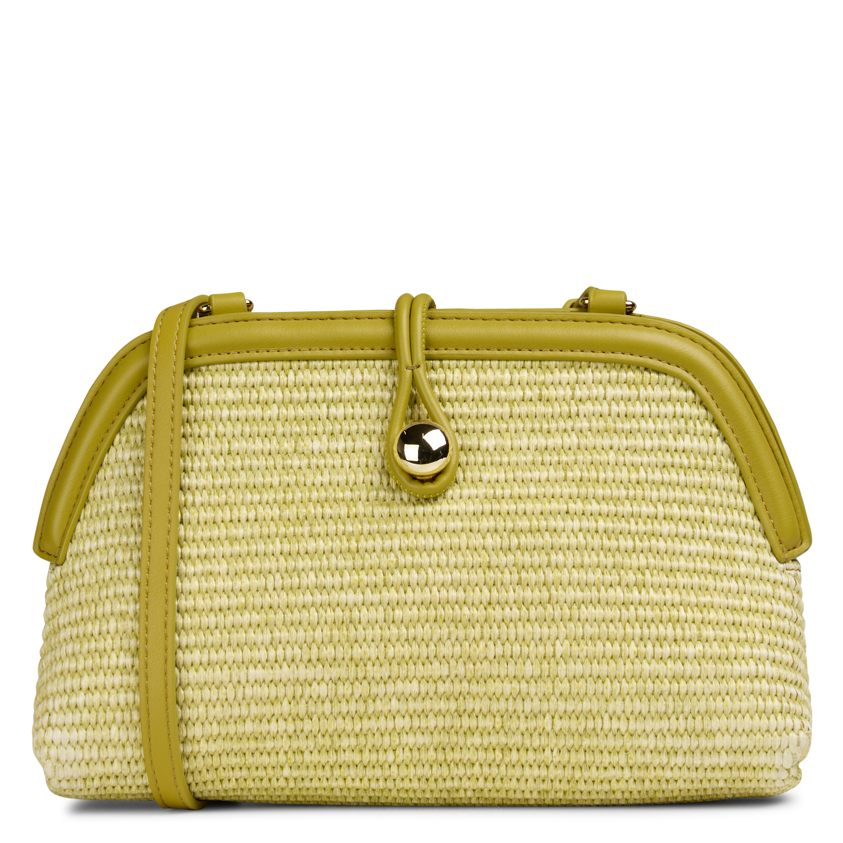 Clutch mit Flechtmuster PETITE MENDIGOTE Grun