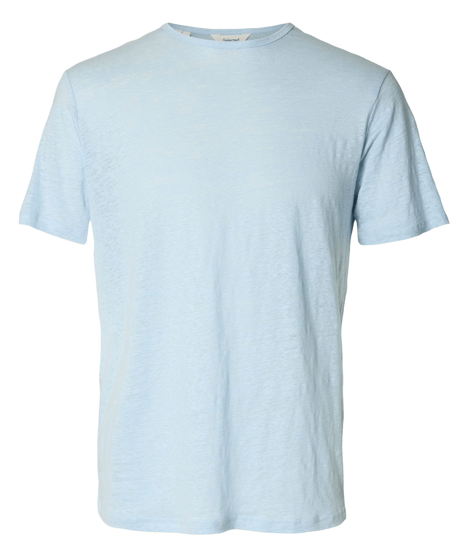 Leinen-T-Shirt SELECTED Blau